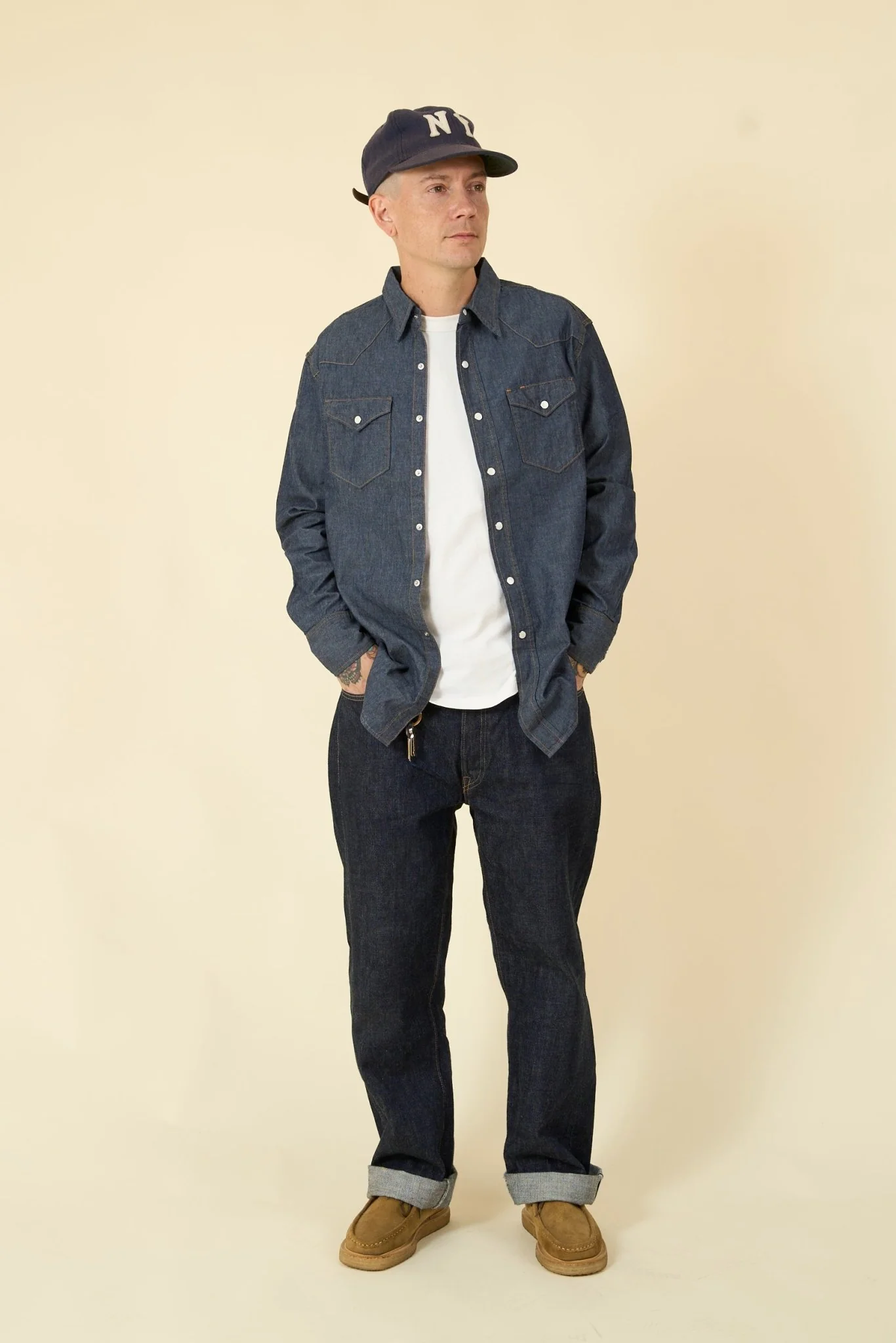 Dubble Works Lot. 43001 Western Shirt - Indigo