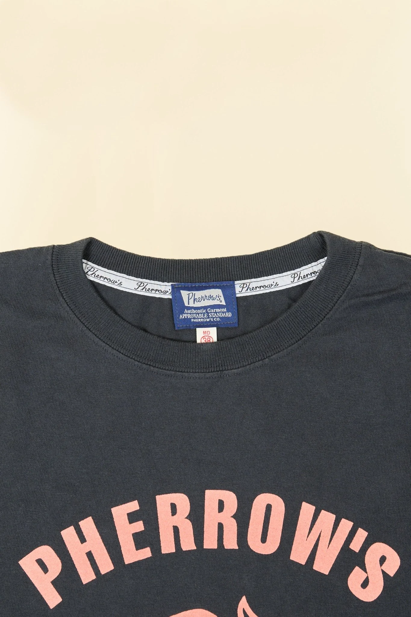 Pherrow's Classic Buffalo Print T-Shirt - Sulphur Black