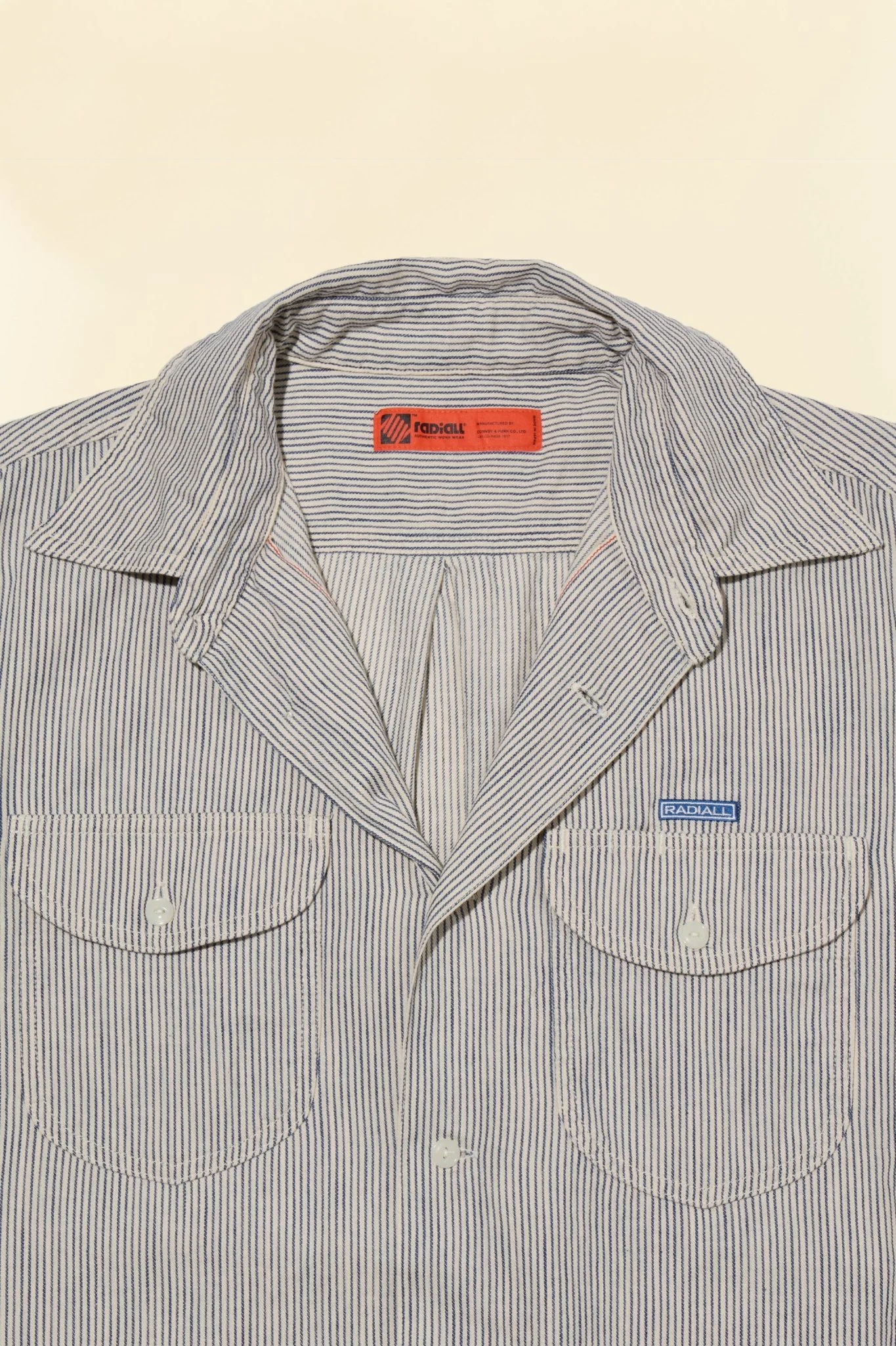 Radiall Wheels L/S Work Shirt - Hickory Stripe