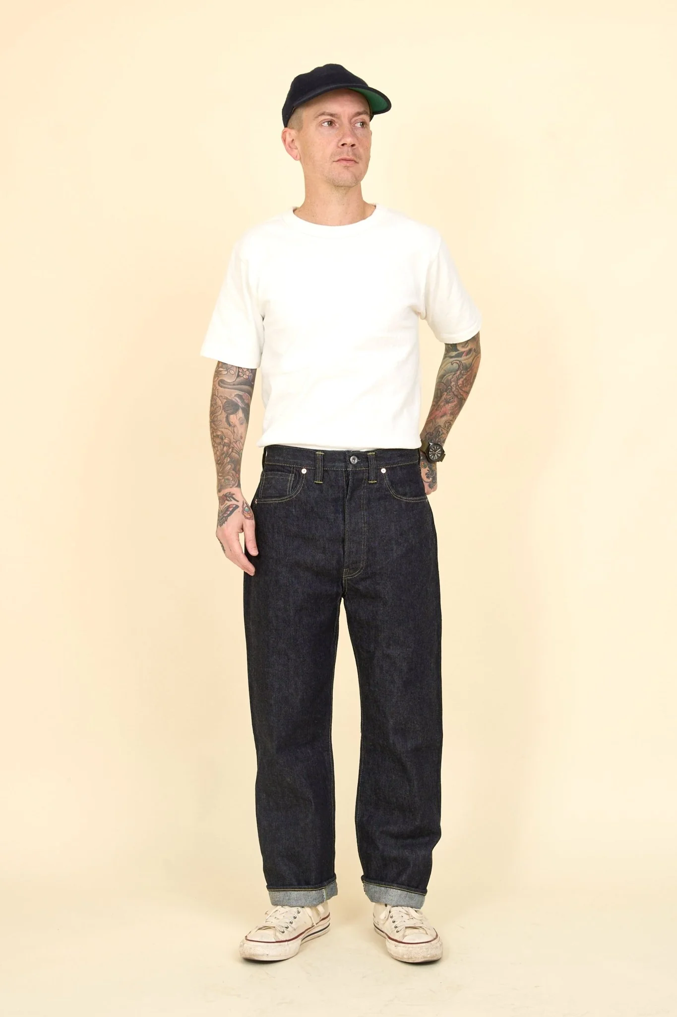 TCB Jeans S40's High Rise Straight Denim - 14oz