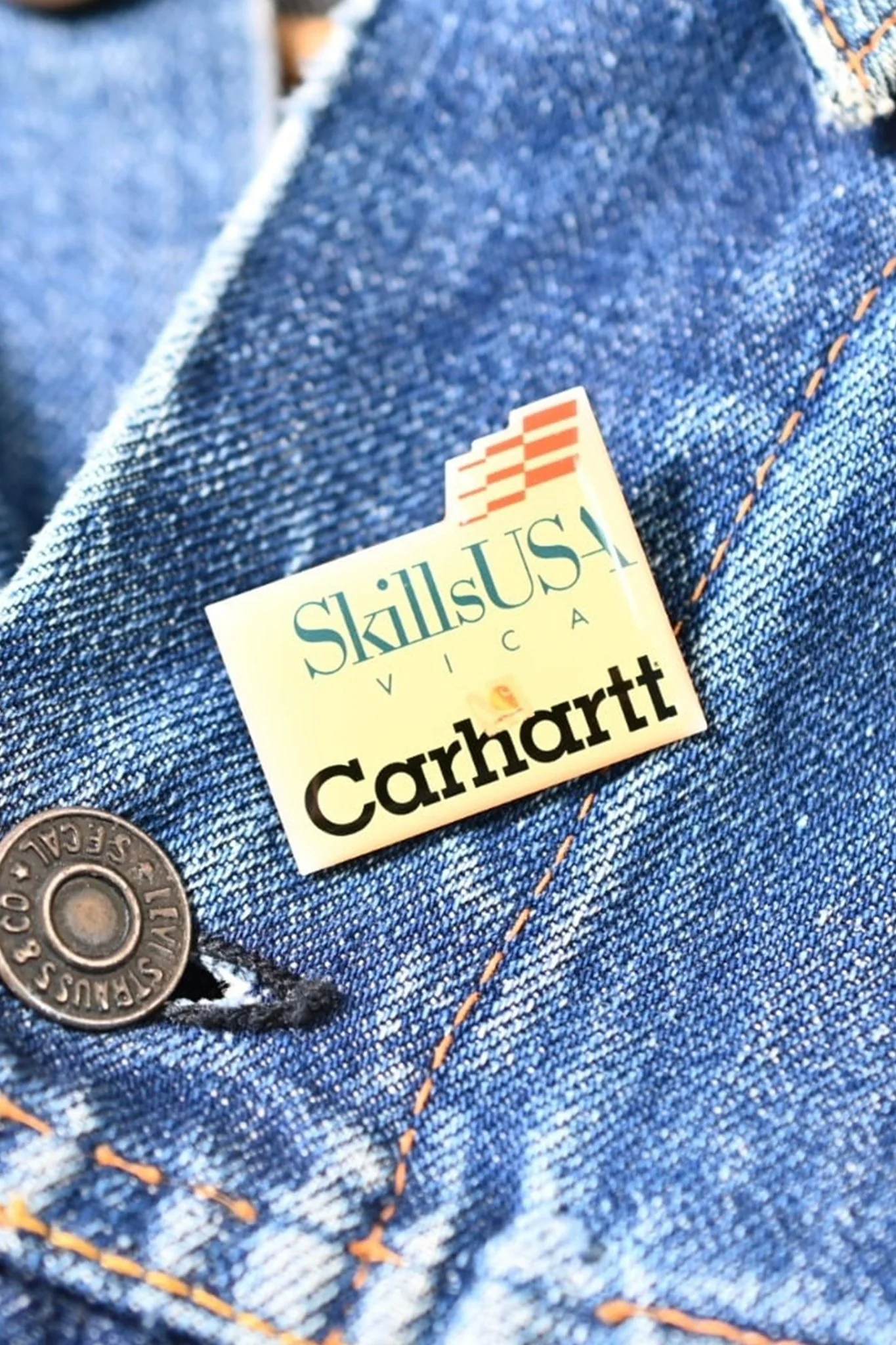 Button Works 90's Carhartt Advertising Pin