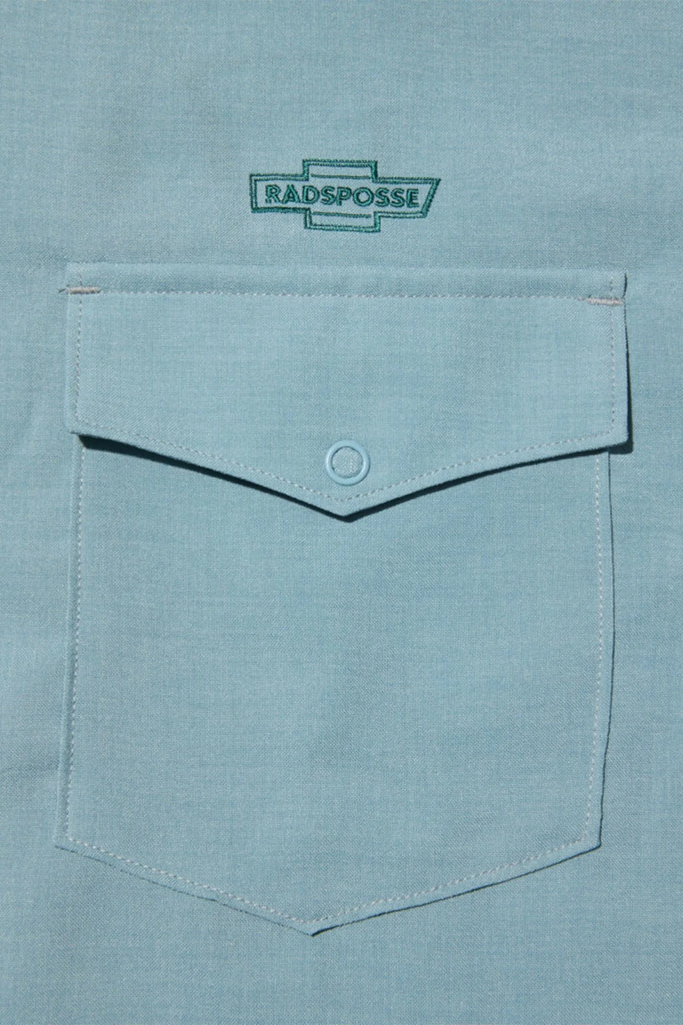 Radiall Hammond S/S Open Collared Shirt - Green