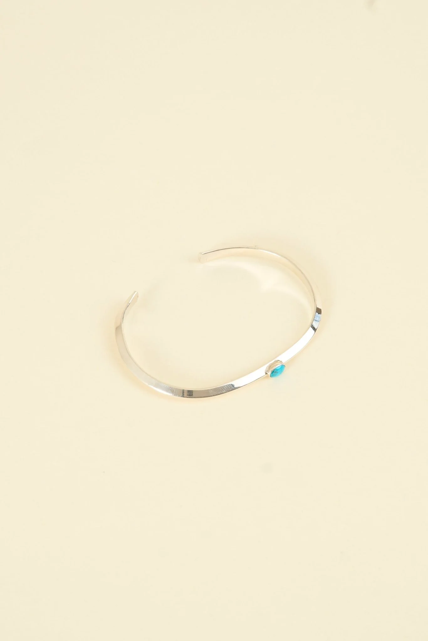 SunKu Triangle Bangle Small - Silver / Turquoise