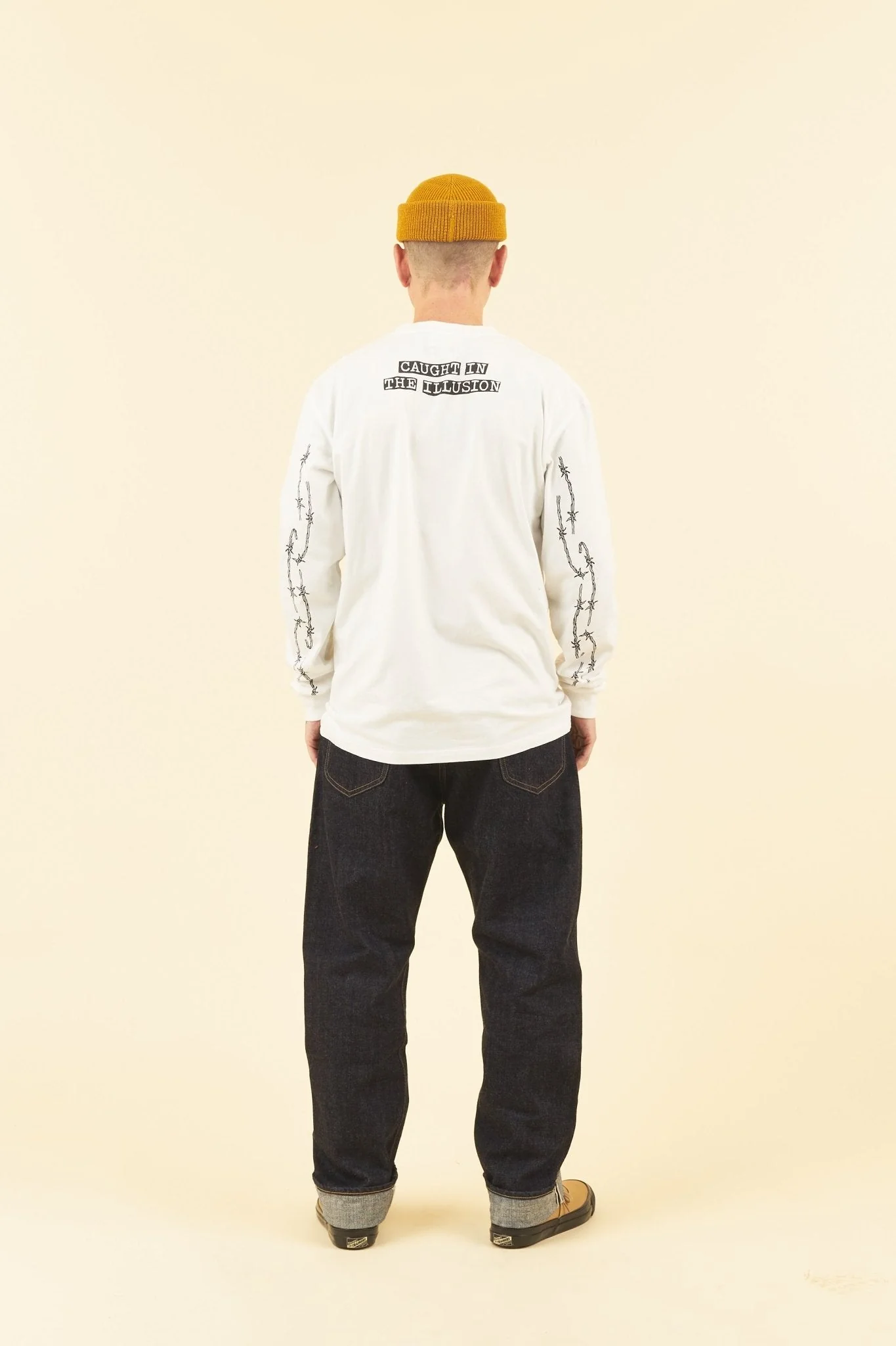 Eat Dust Printed L/S Tee - White