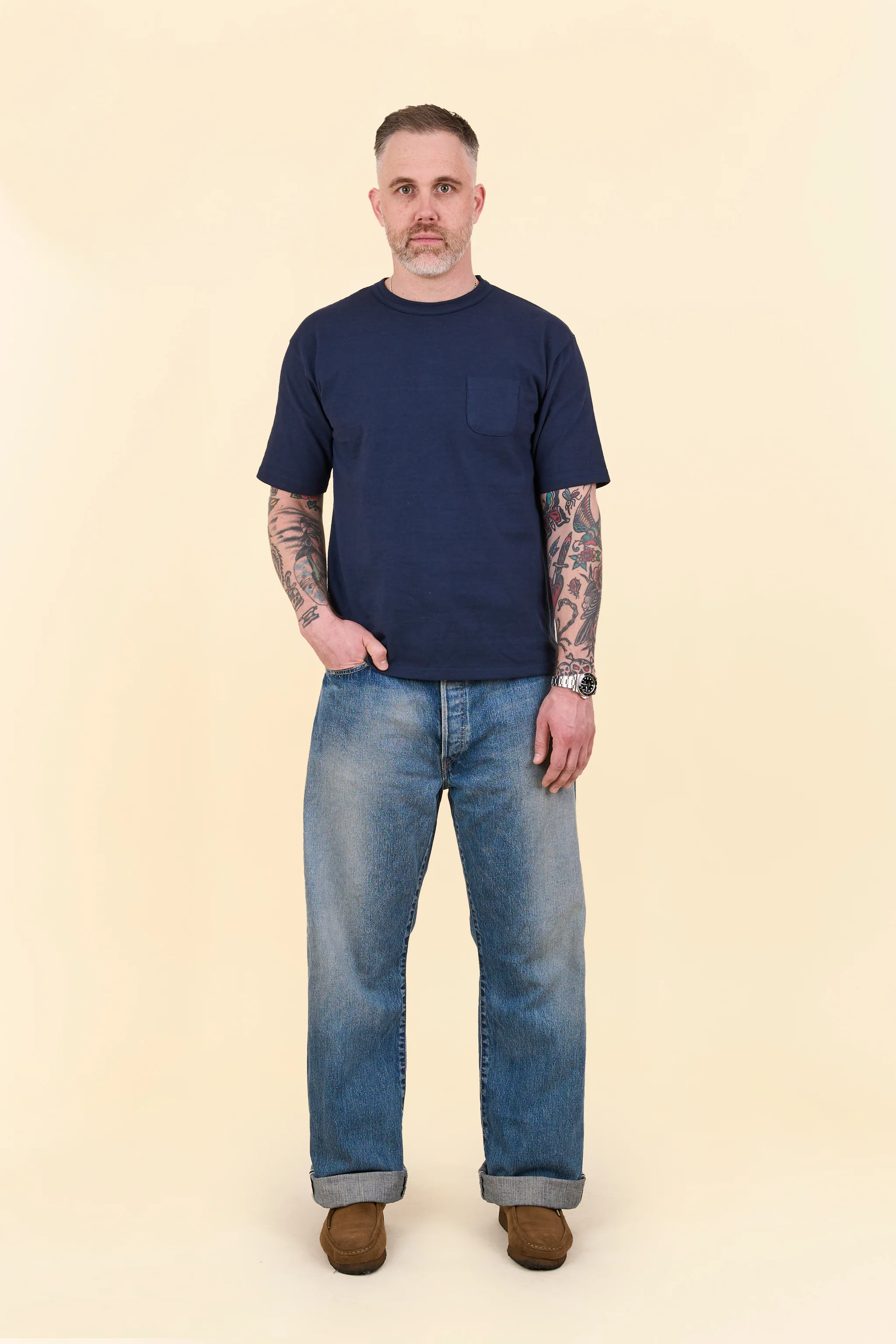 Godspeed 1950uv - 13oz Vintage Wash Wide Straight Selvedge Denim