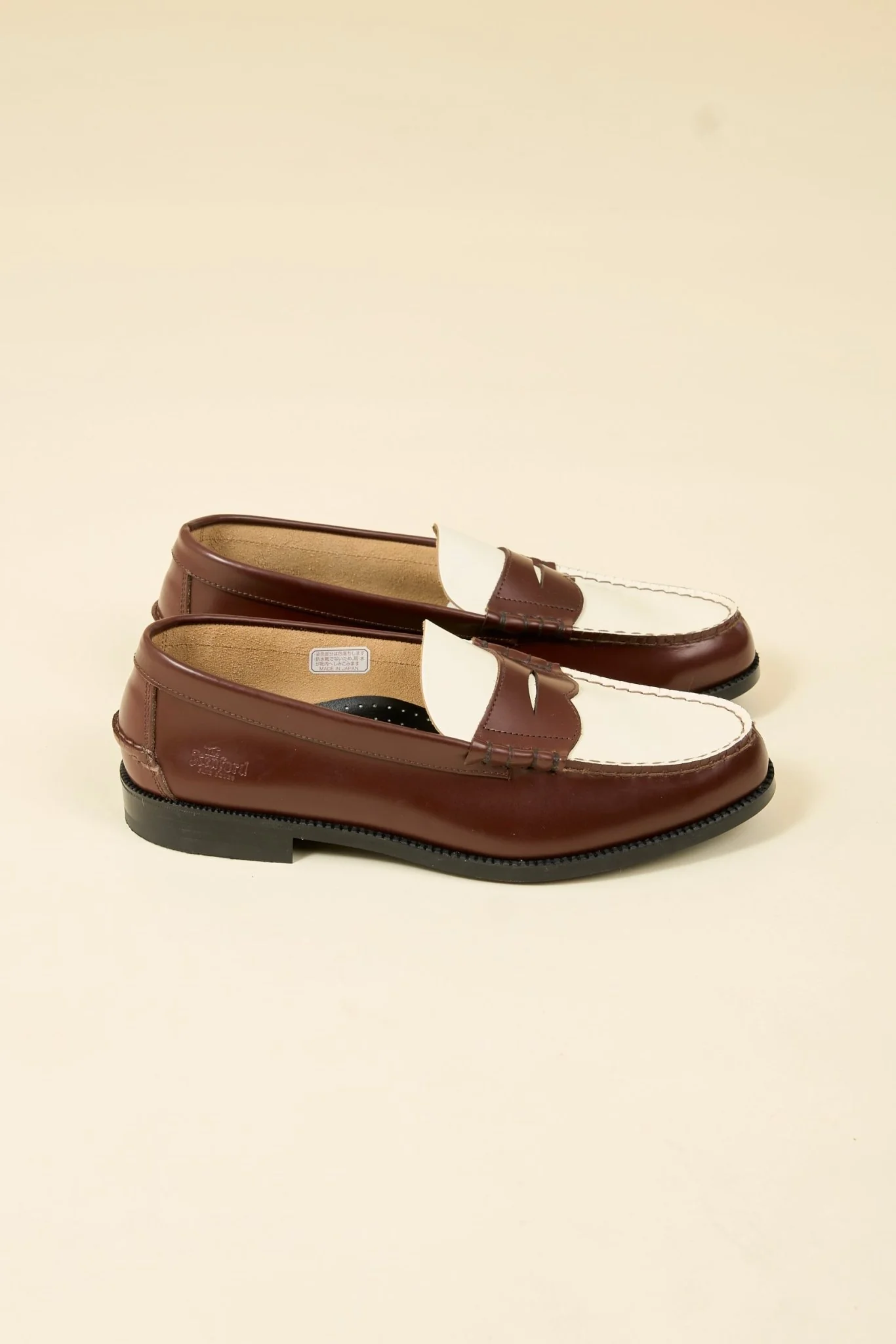 Kenford Shoes Combi Loafer - Dark Brown / White