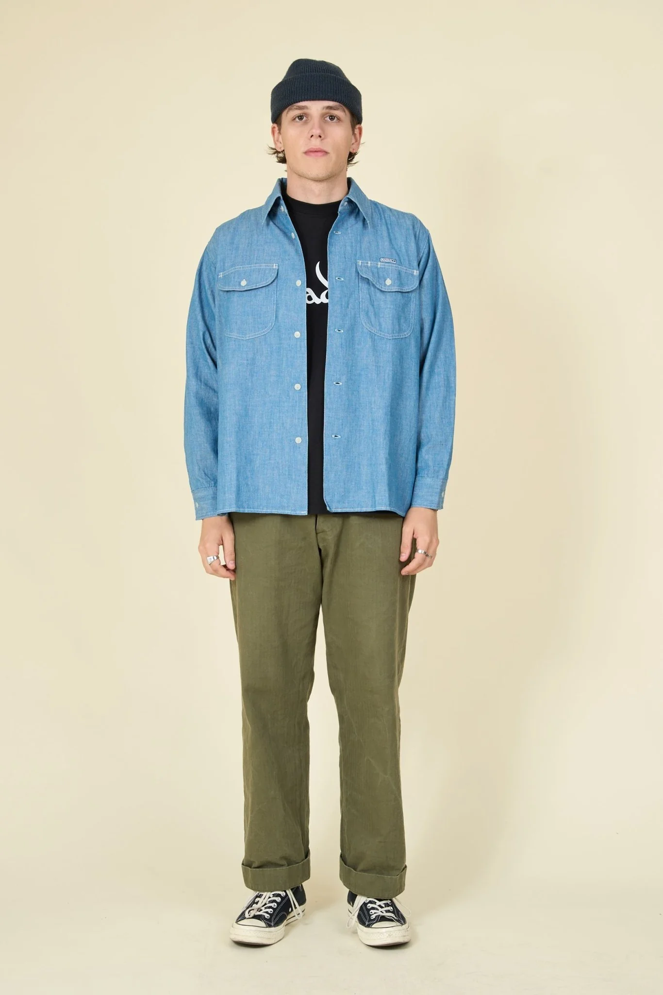 Radiall Wheels L/S Work Shirt - Indigo