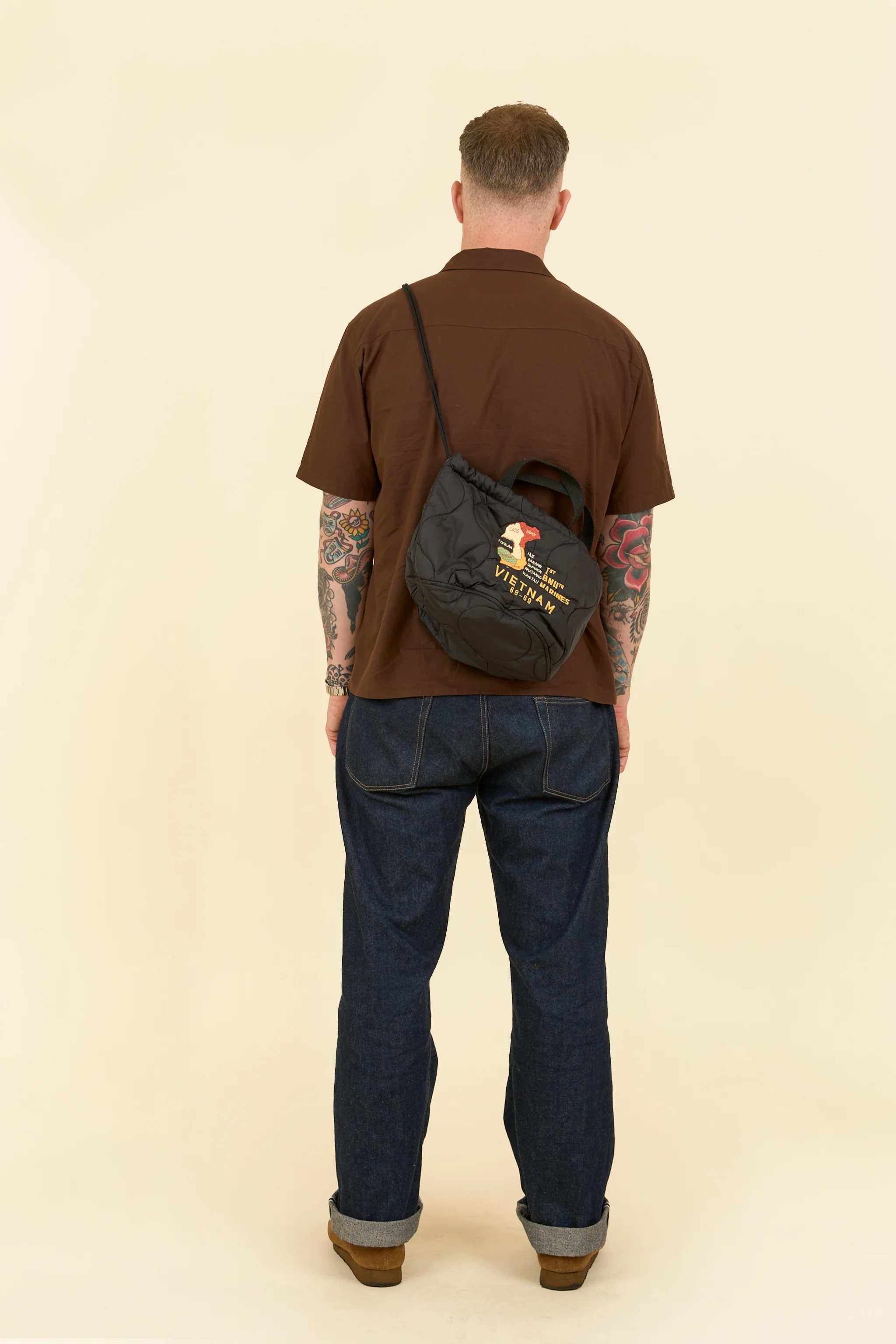 Pherrow's Tiger Quilted Bag-  Black