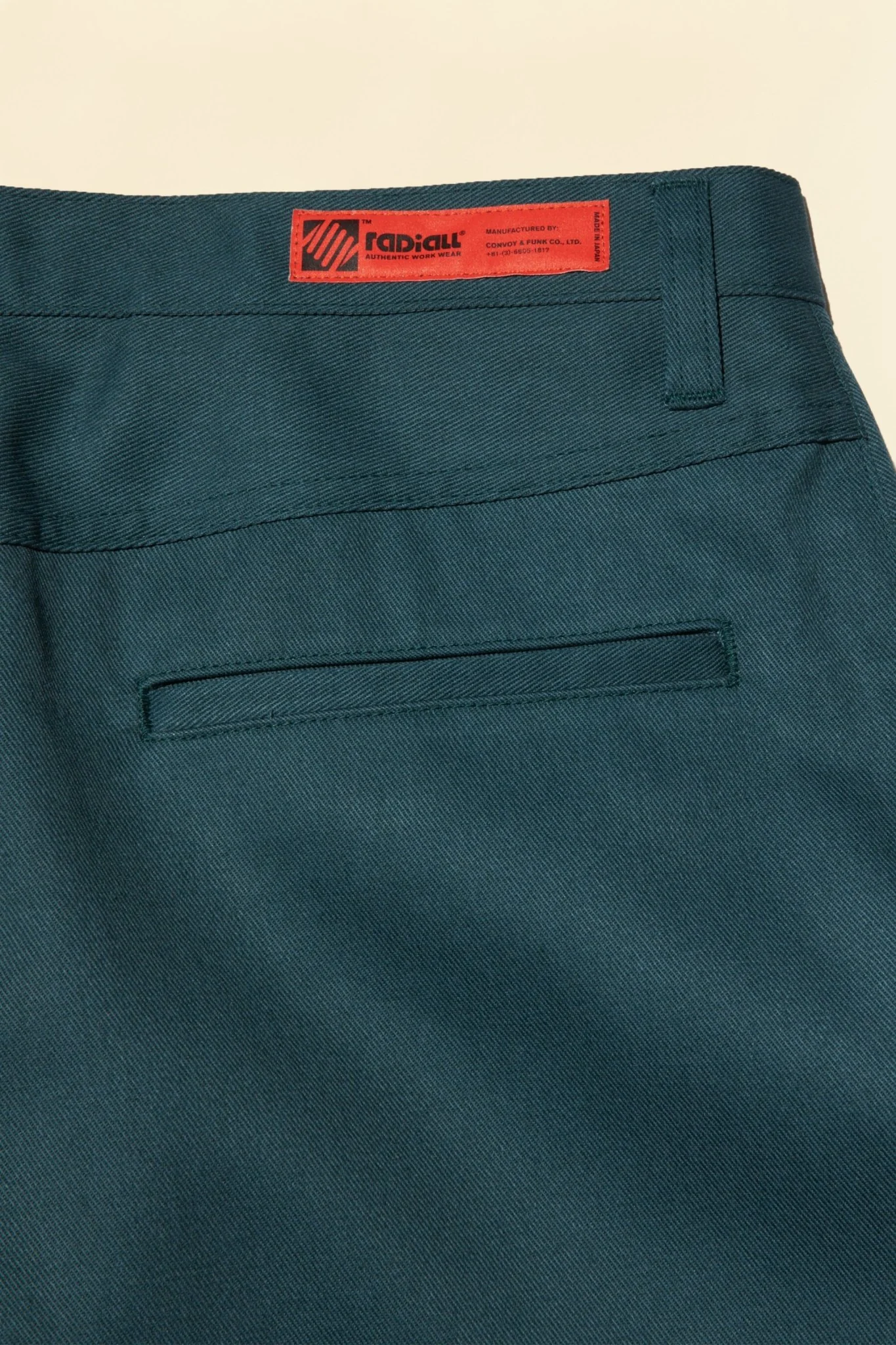 Radiall Motown Wide Tapered Fit Work Pants - Green