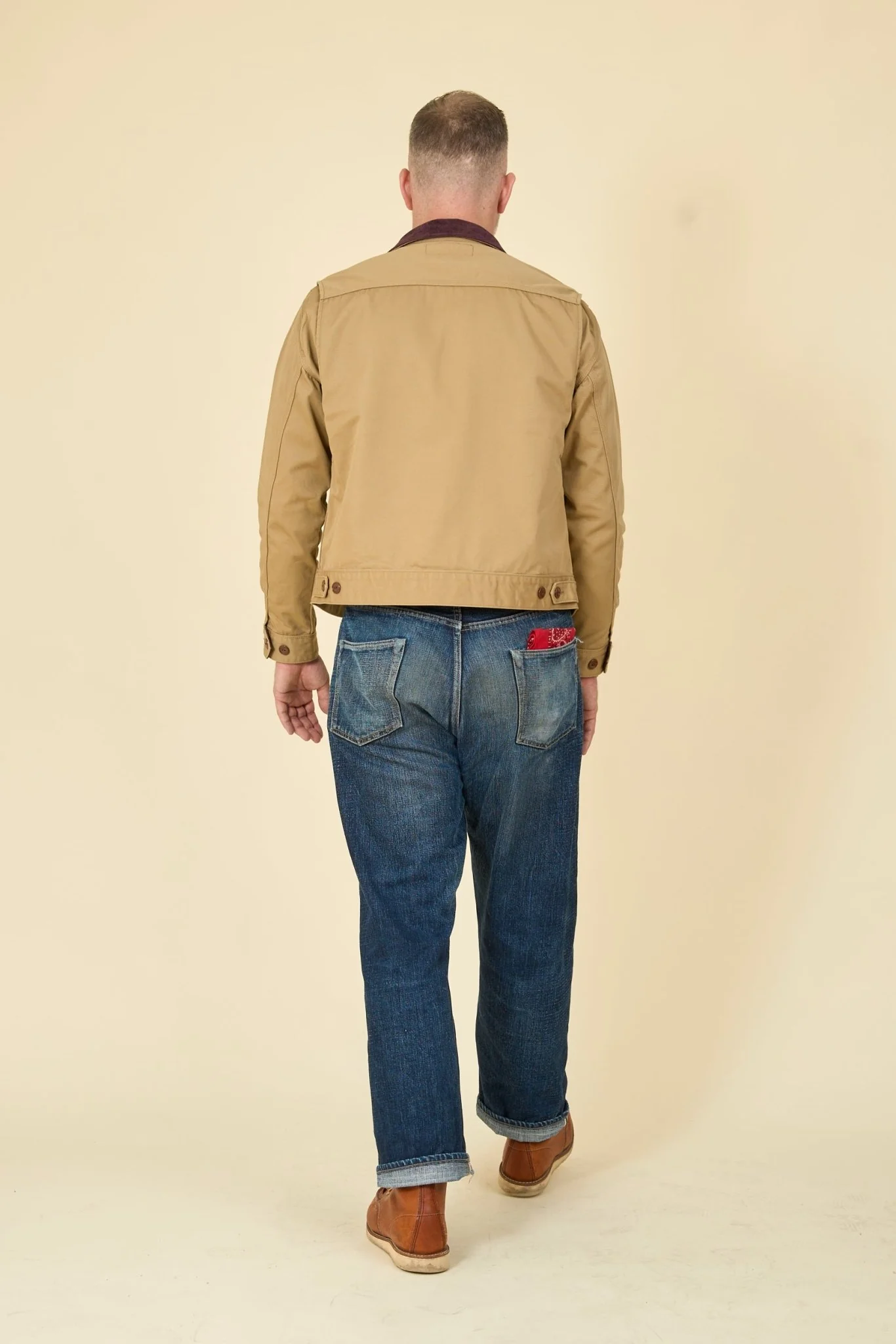 Iron Heart 12oz Kurashikizome Twill Work Jacket - Beige