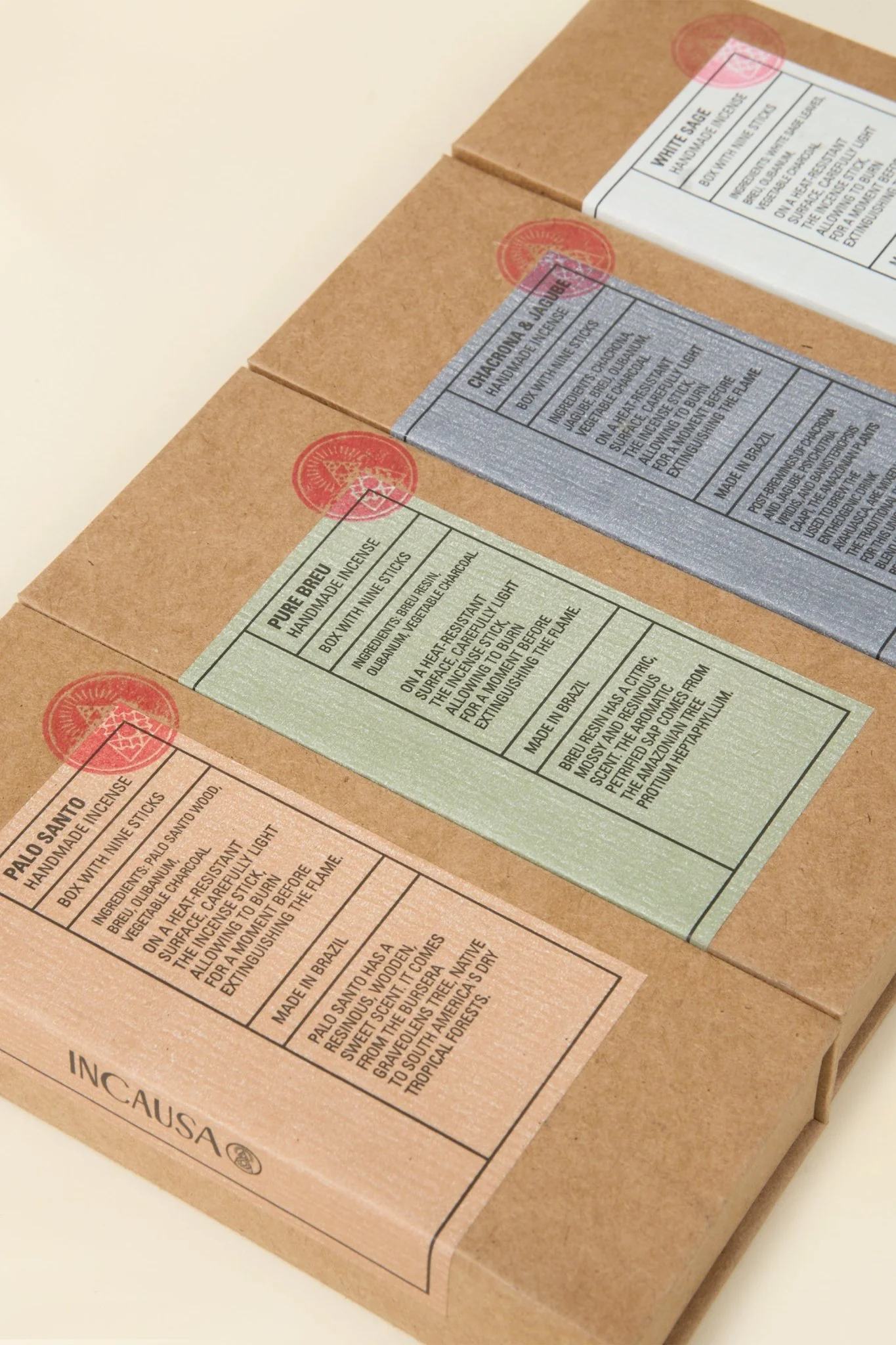 Incausa Incense - Palo Santo Breu Resin Incense Box