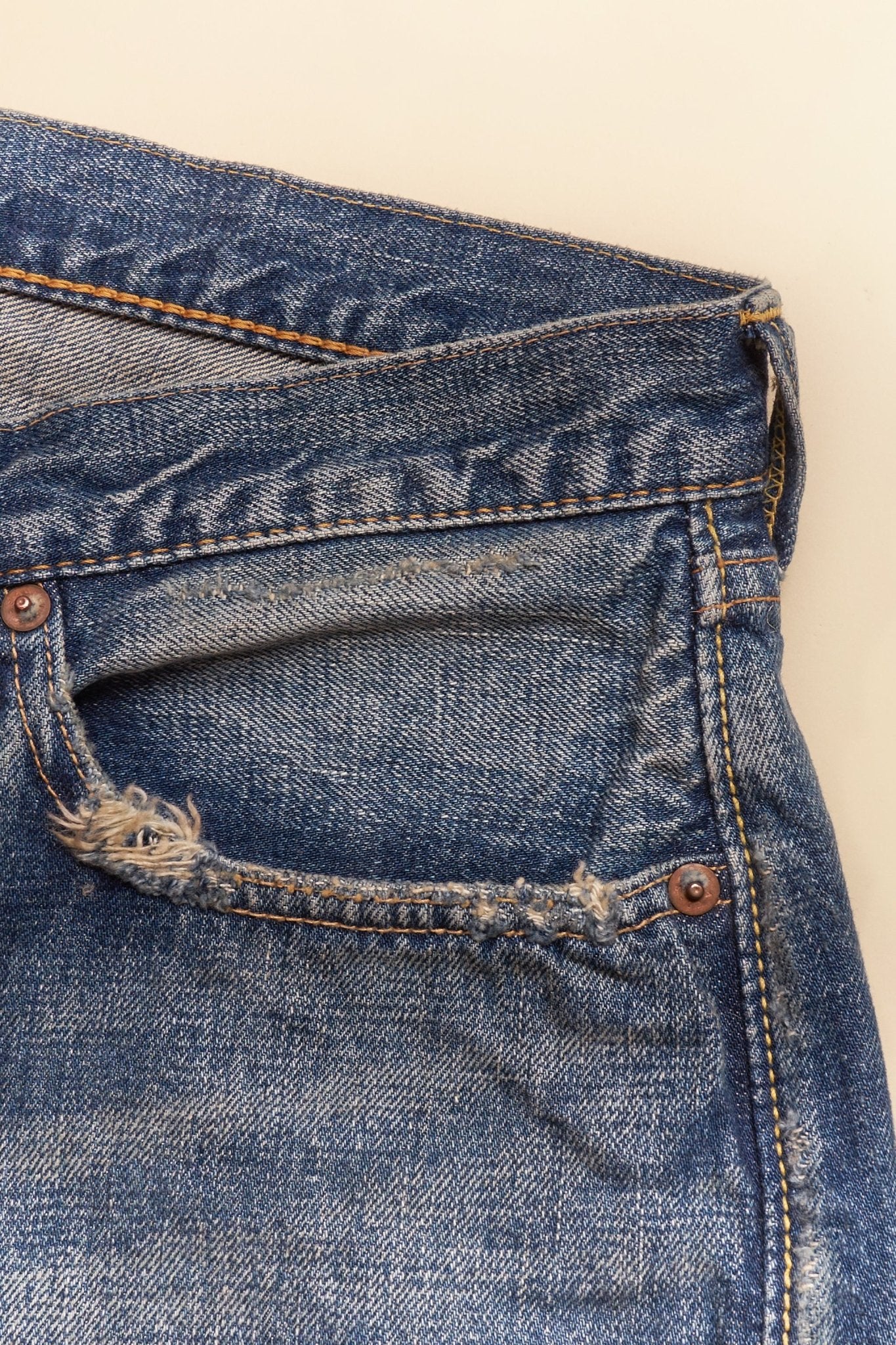 Fullcount 0105 Dartford Washed Straight Selvedge Denim - 13.7oz