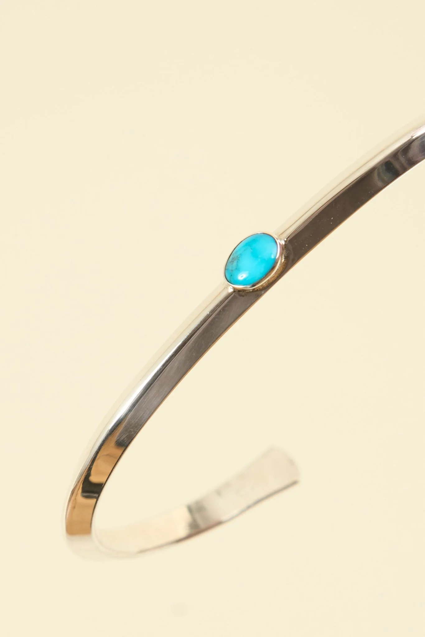 SunKu Triangle Bangle Small - Silver / Turquoise