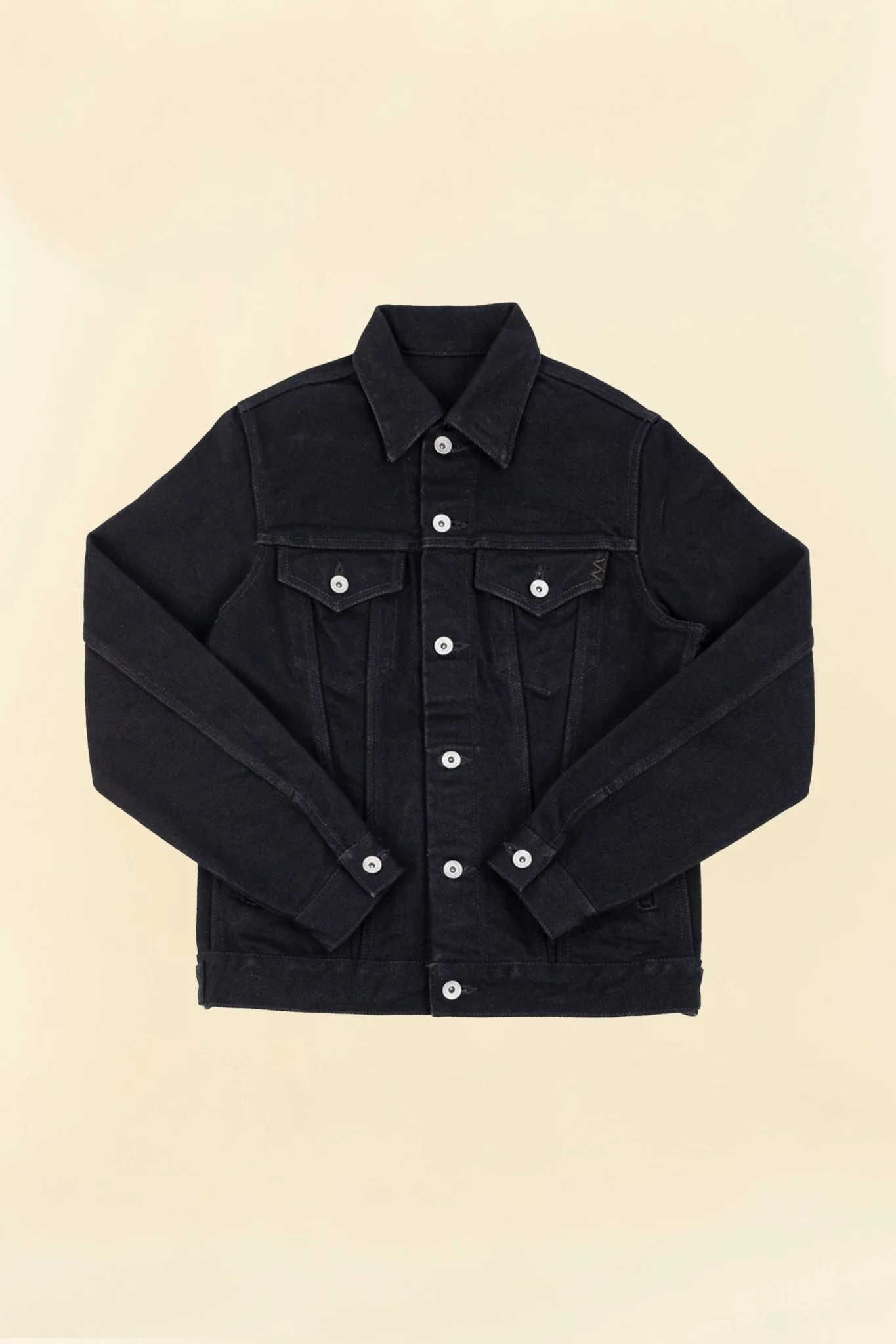 Iron Heart 21oz Selvedge Denim Modified Type III Jacket - Superblack (Fades To Grey)
