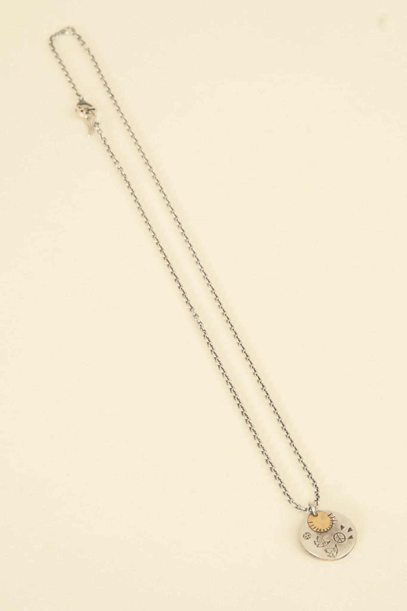 SunKu Love & Peace Necklace - Silver / Gold