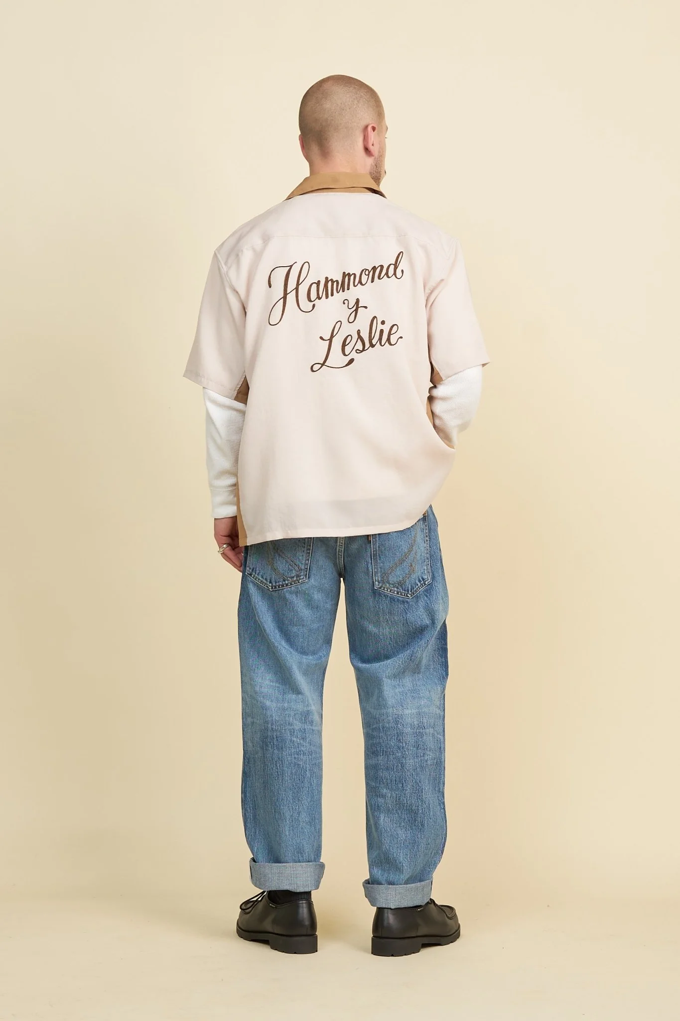 Radiall Hammond S/S Open Collared Shirt - Root Beer