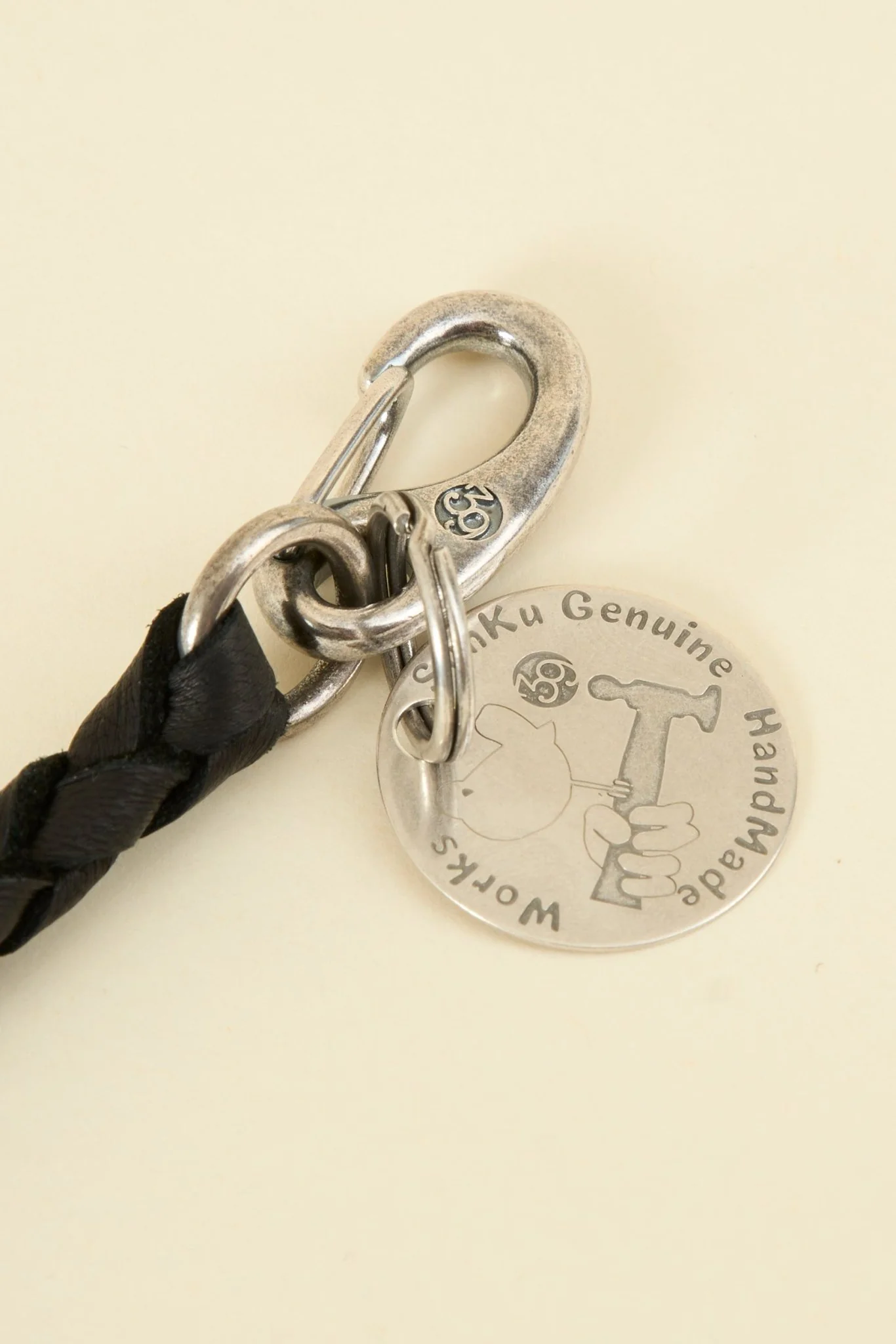 SunKu Wichard Deer Leather Keyring - Black