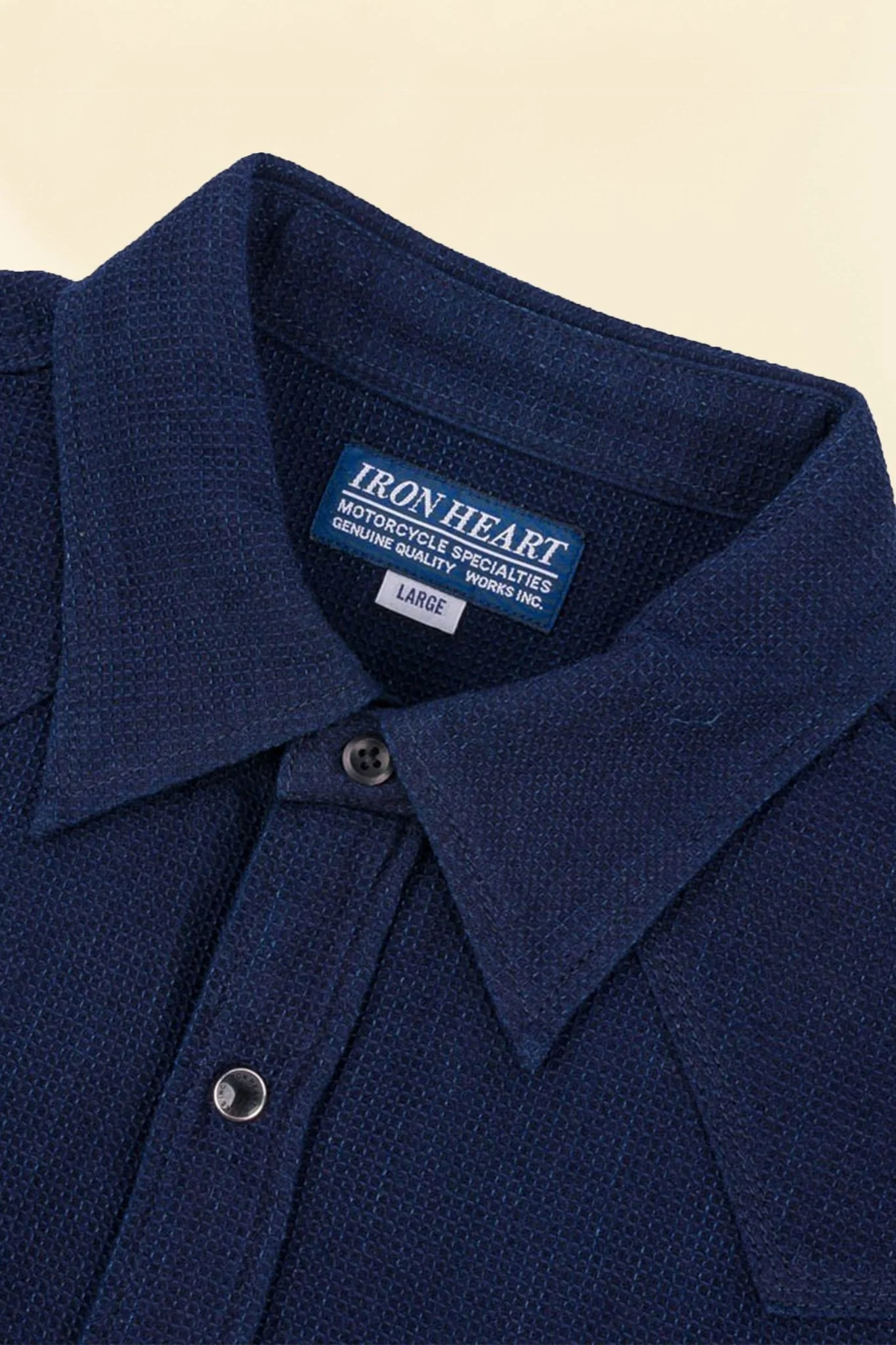 Iron Heart 5oz Selvedge Dobby Cloth Western Shirt - Indigo