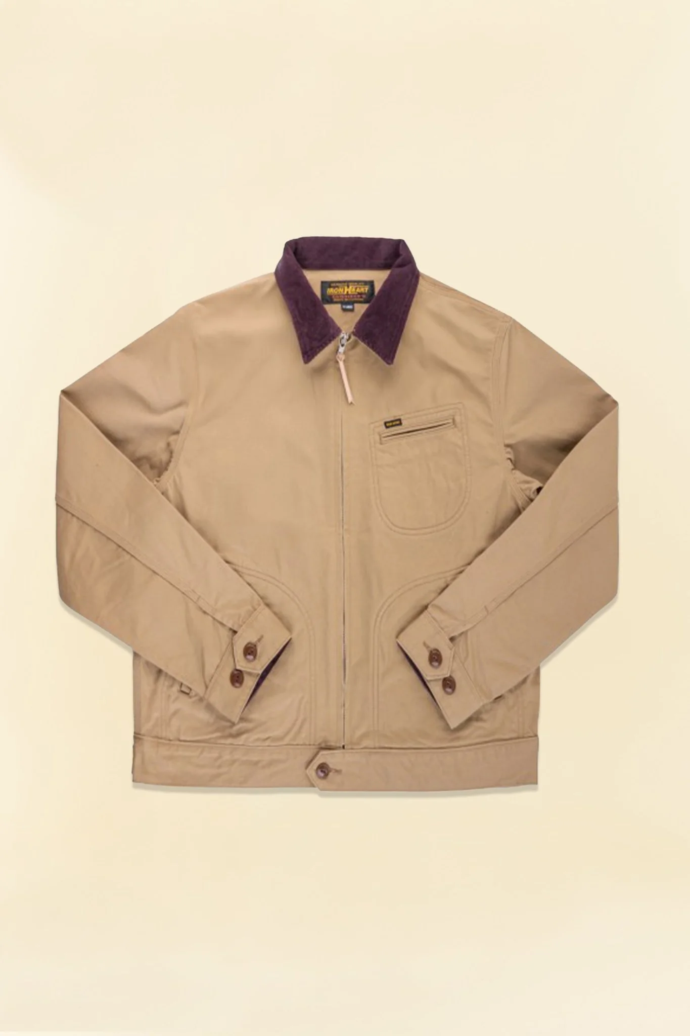 Iron Heart 12oz Kurashikizome Twill Work Jacket - Beige
