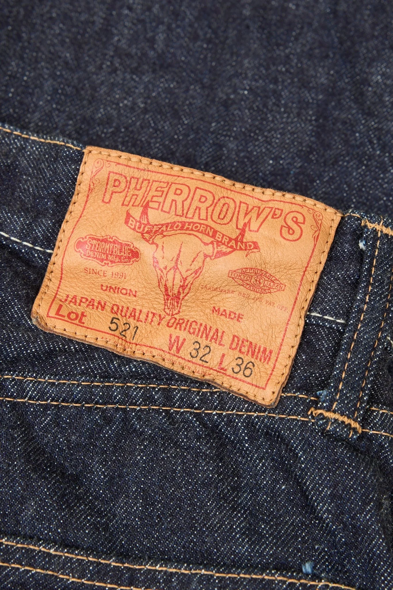 Pherrow's 521SW Straight Selvedge Denim - 13.5oz