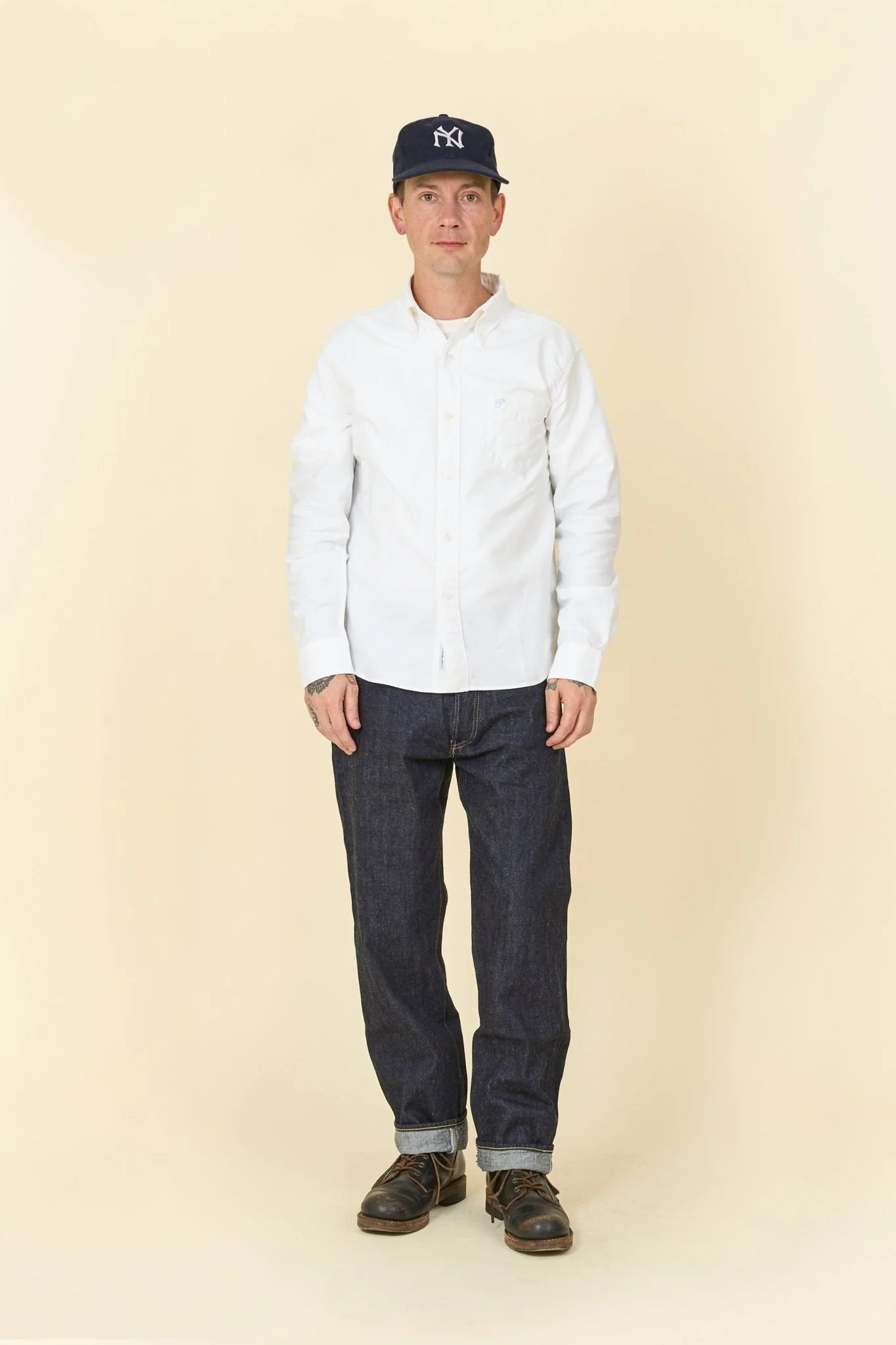 Pherrow's Button Down Oxford Shirt - White