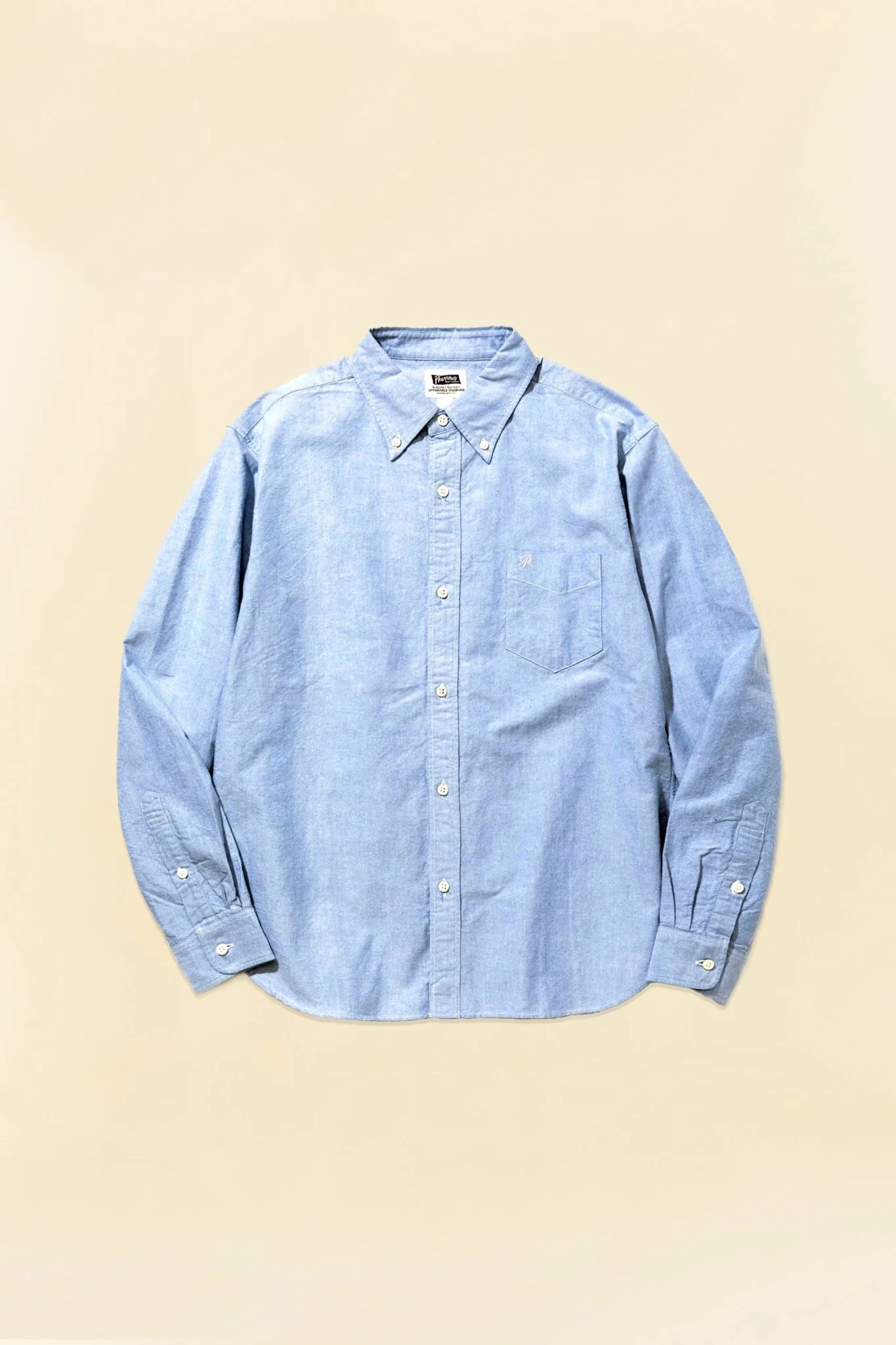 Pherrow's Button Down Oxford Shirt - Sax Blue