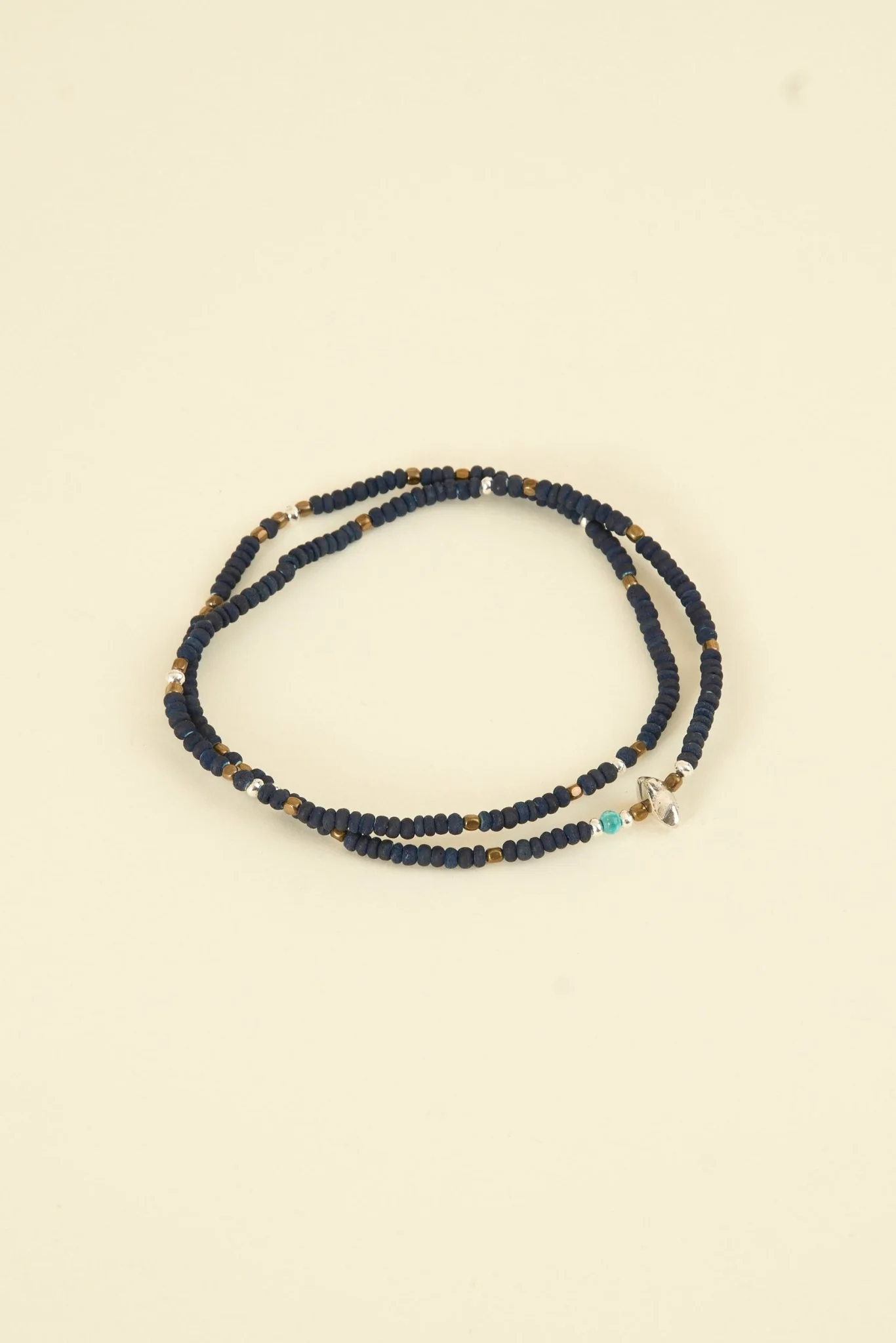 SunKu Beaded Necklace & Bracelet -  Indigo