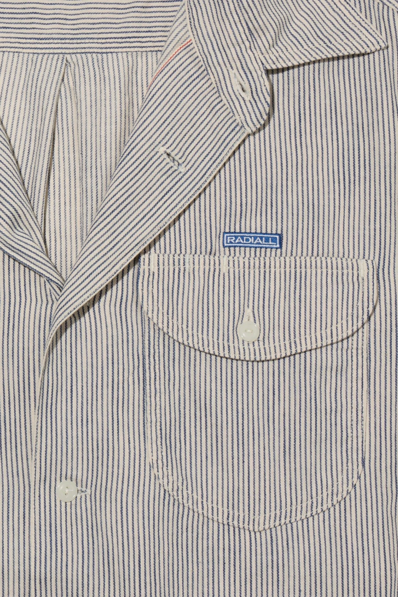Radiall Wheels L/S Work Shirt - Hickory Stripe