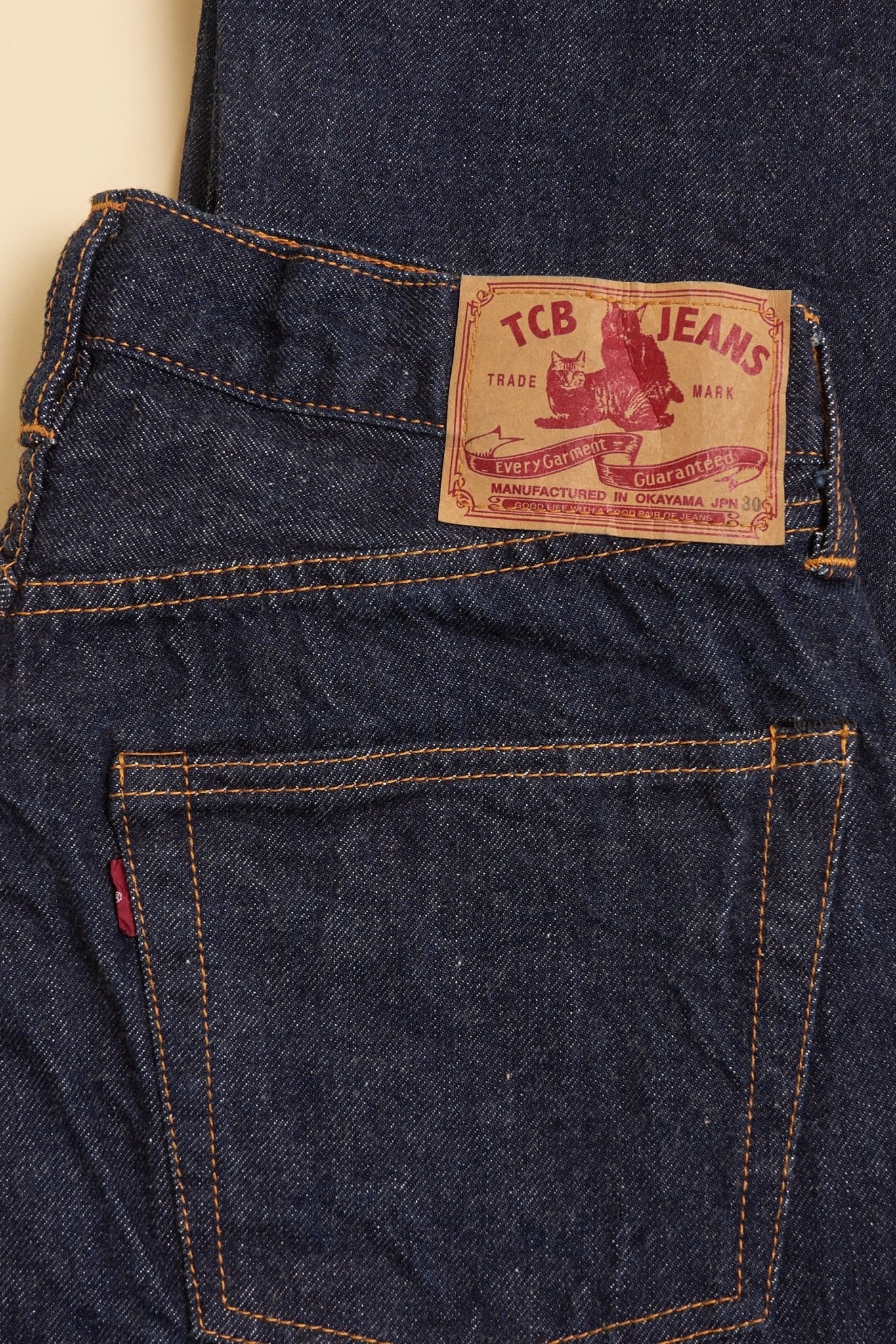 TCB Jeans 60's XX Medium Rise Tapered Denim - 13oz
