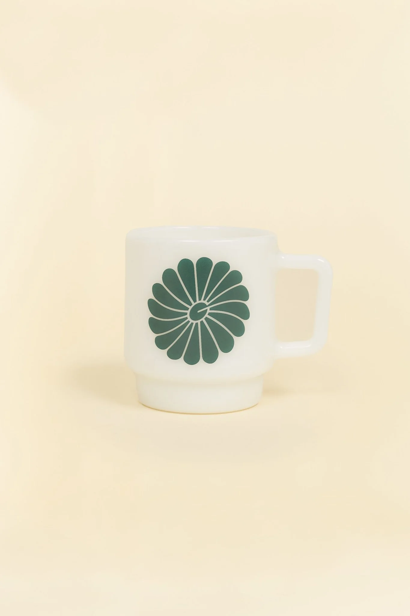 Godspeed Milk Glass 'Perseverance' Stacking Mug - Green