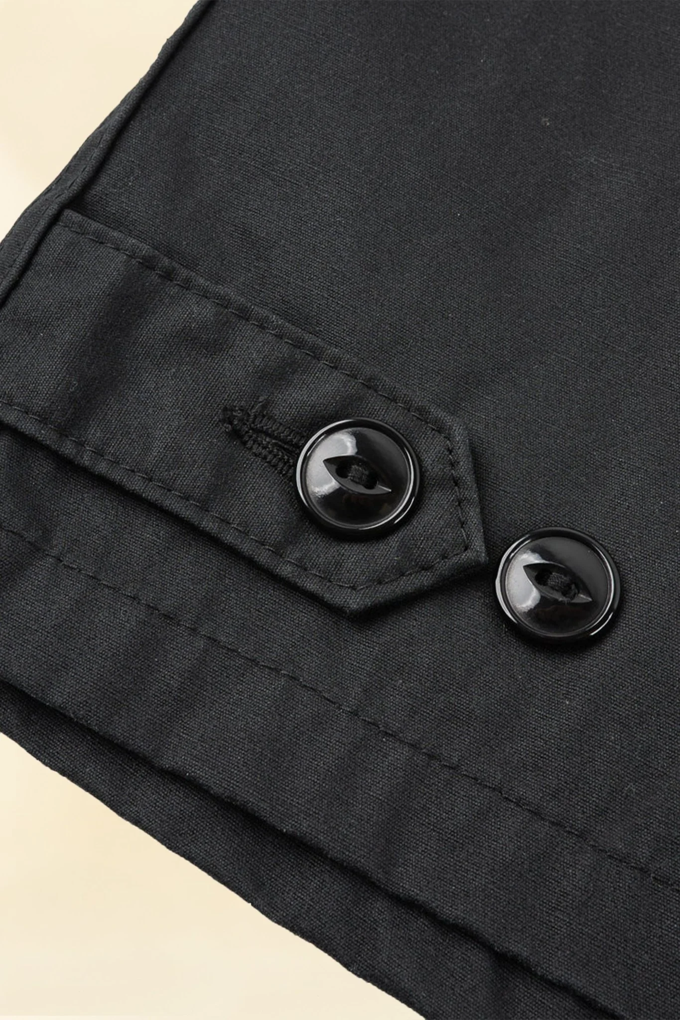 Iron Heart 7oz Rubber Wax Coated Windbreaker - Black