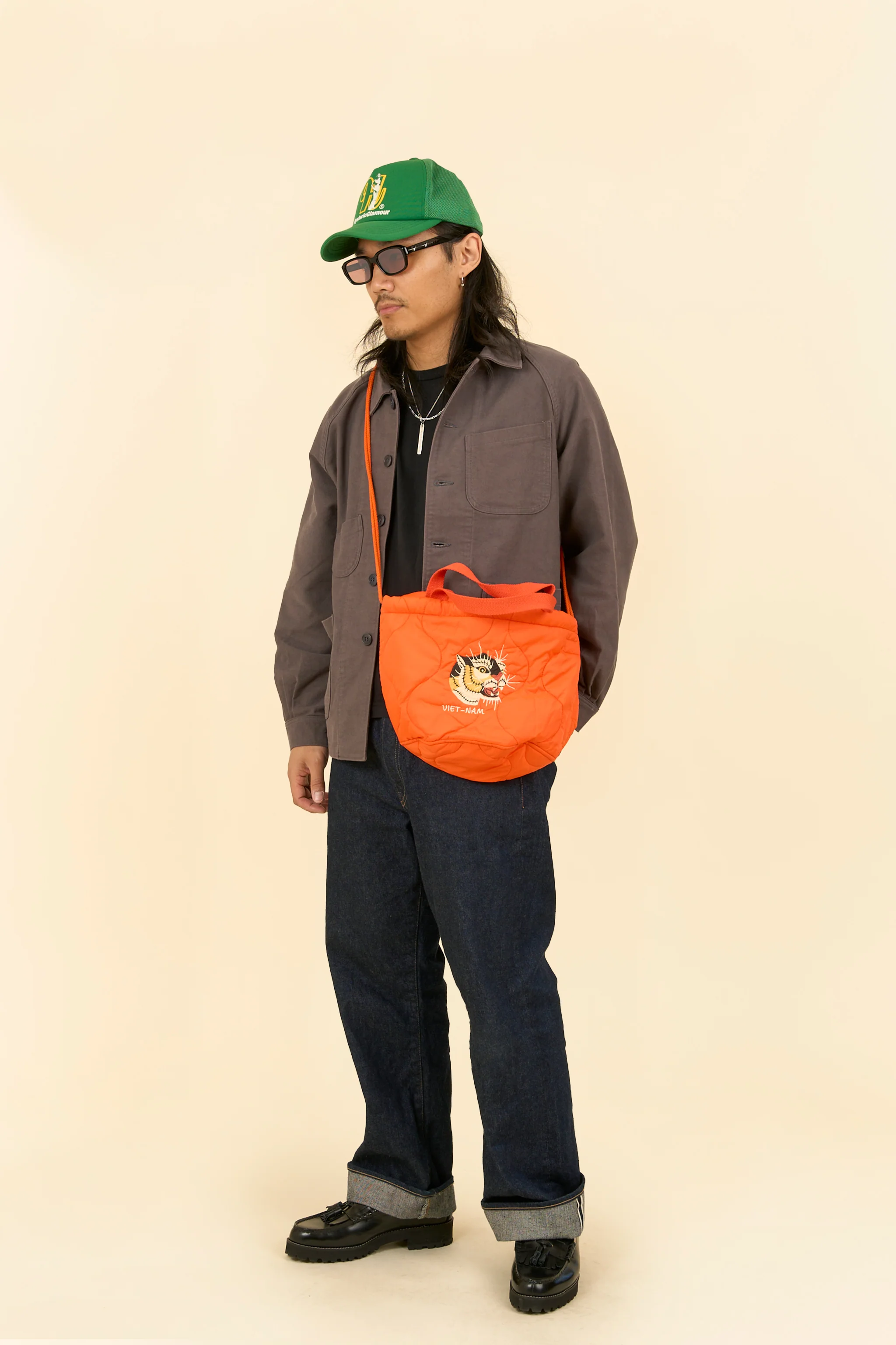 Pherrow's Tiger Quilted Bag-  Orange