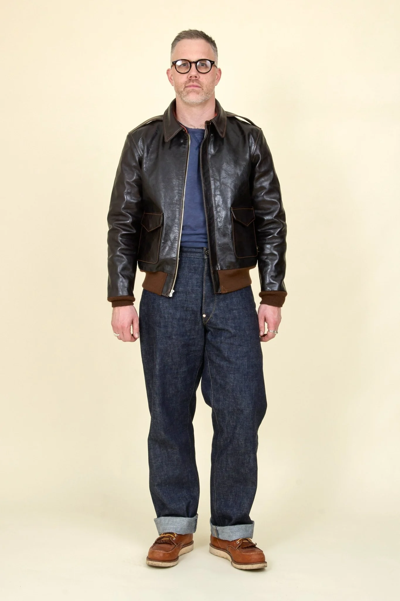 Double Helix 'Type A-2' Horsehide Leather Jacket