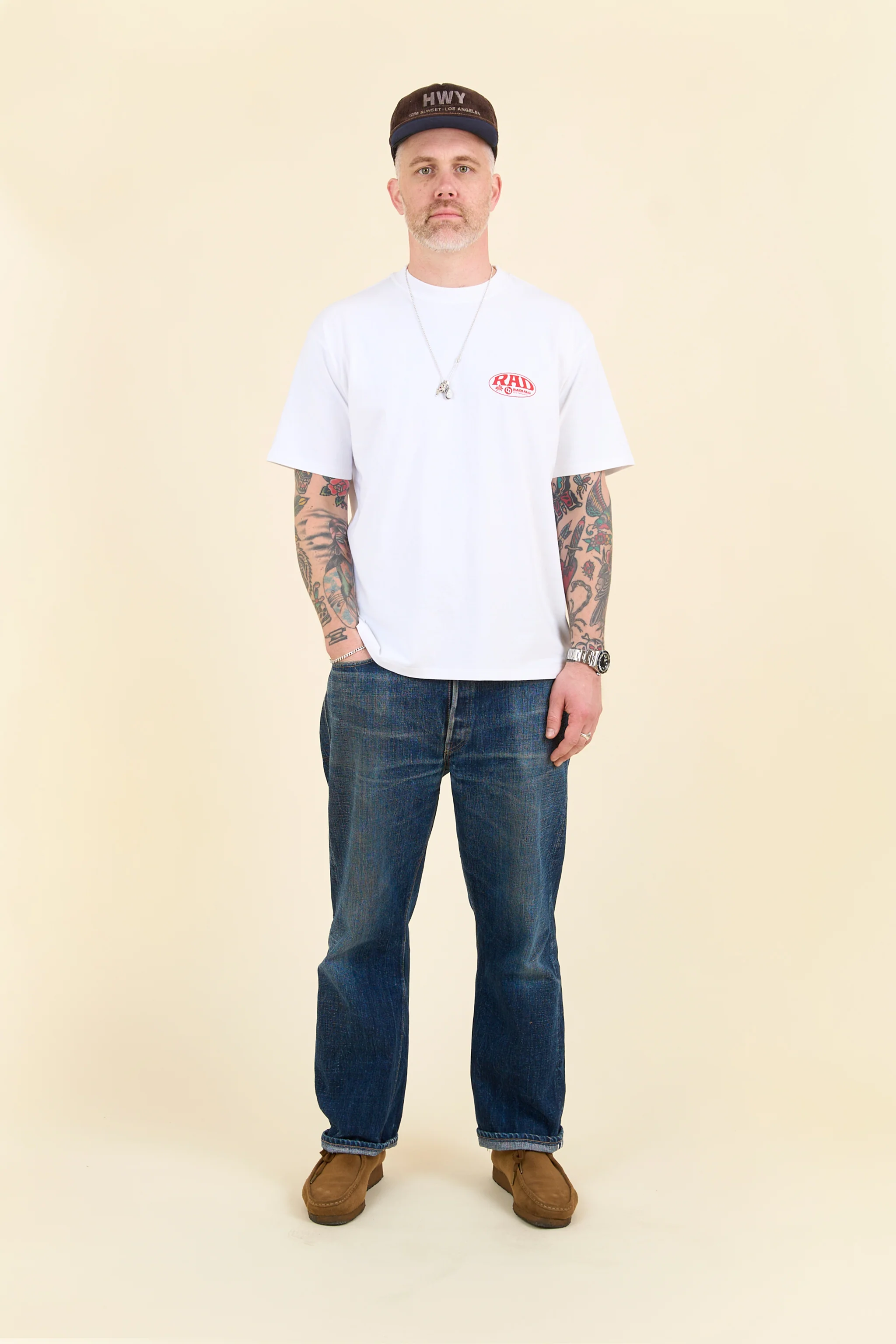 Radiall Label Crew Neck T-Shirt - White