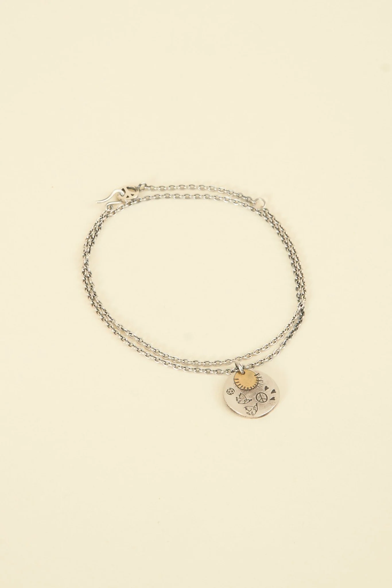 SunKu Love & Peace Necklace - Silver / Gold