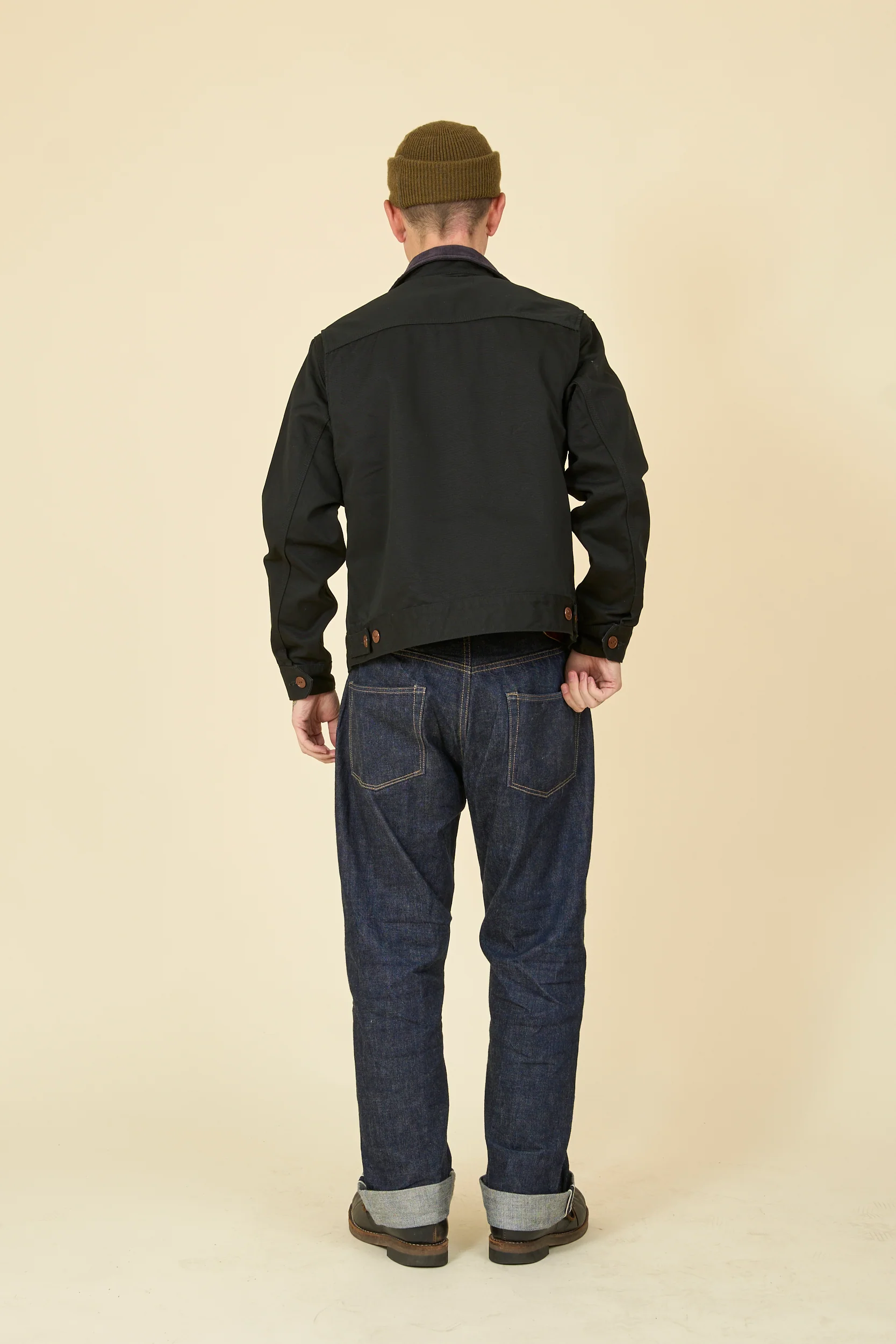 Iron Heart 12oz Kurashikizome Twill Work Jacket - Black