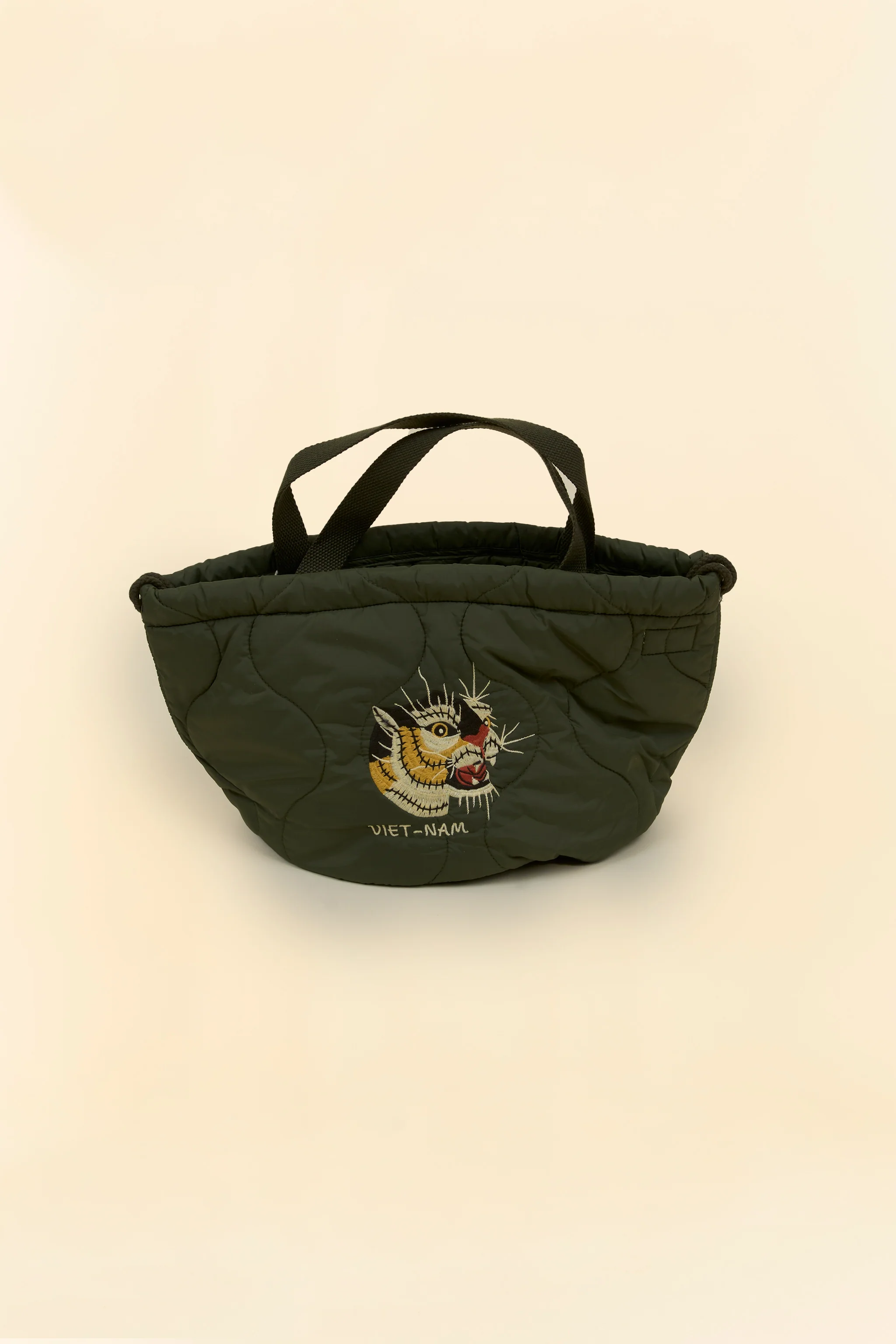 Pherrow's Tiger Quilted Bag-  Olive