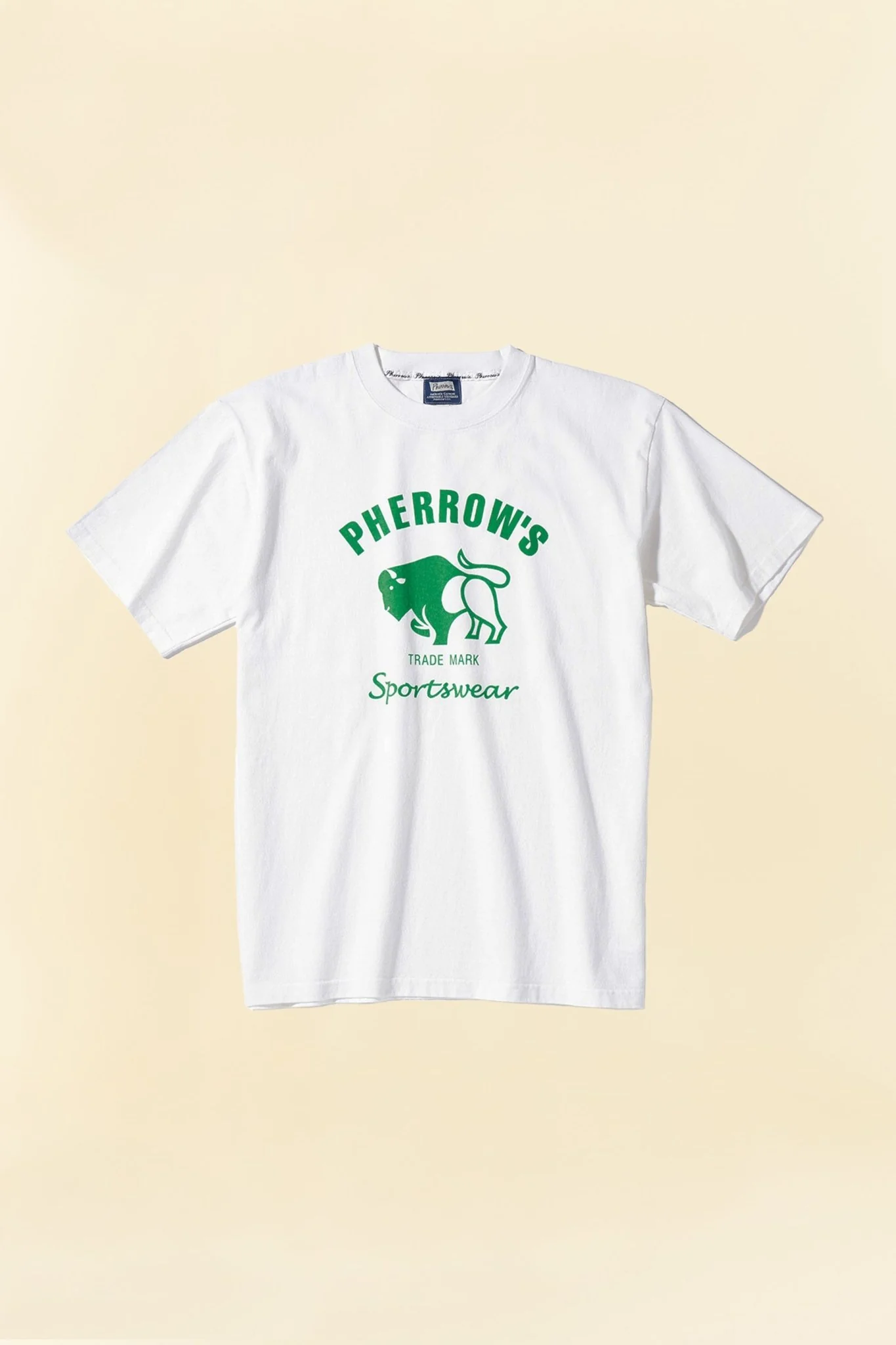 Pherrow's Classic Buffalo Print T-Shirt - White
