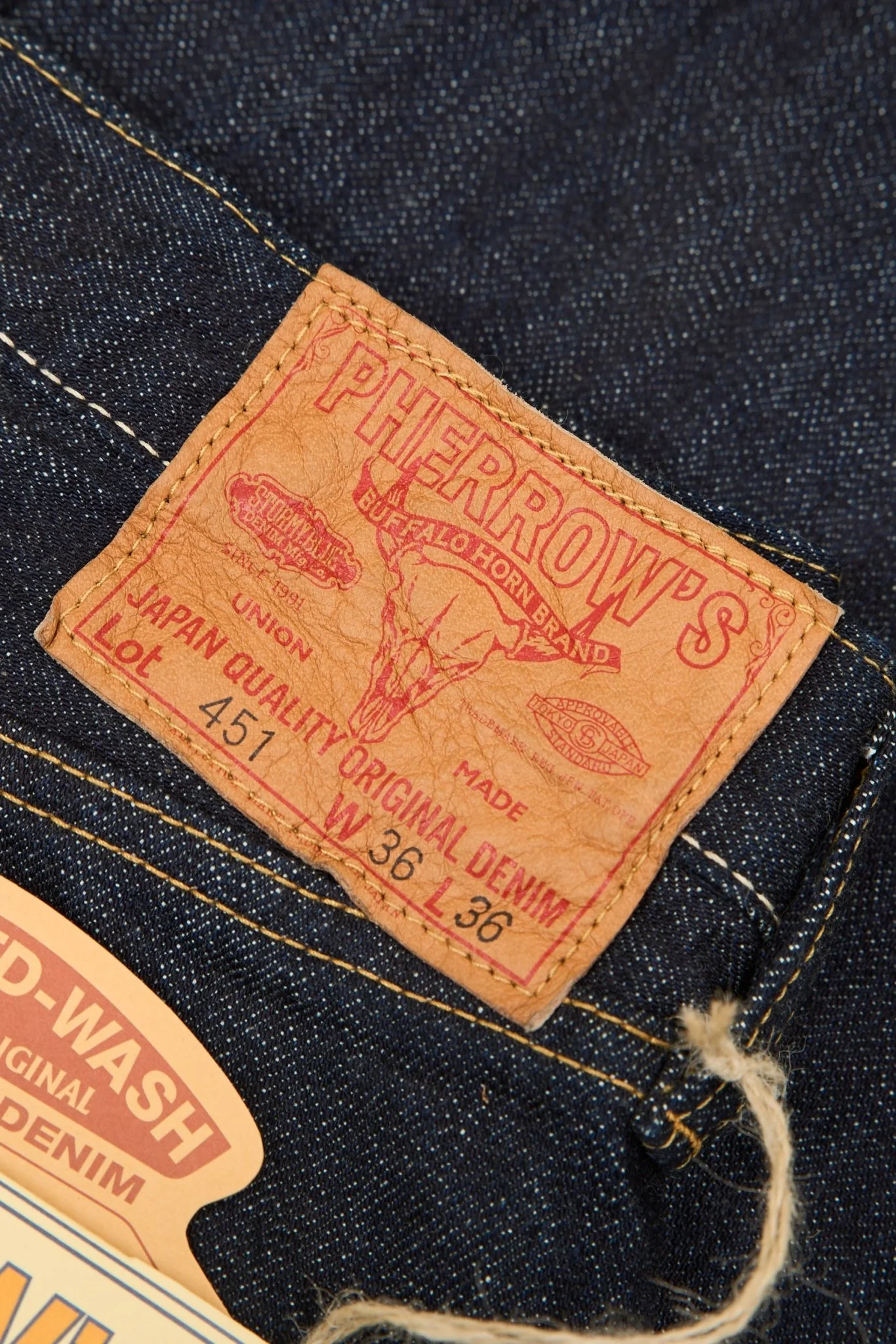 Pherrow's 451SW Wide Straight Selvedge Denim - 13.5oz