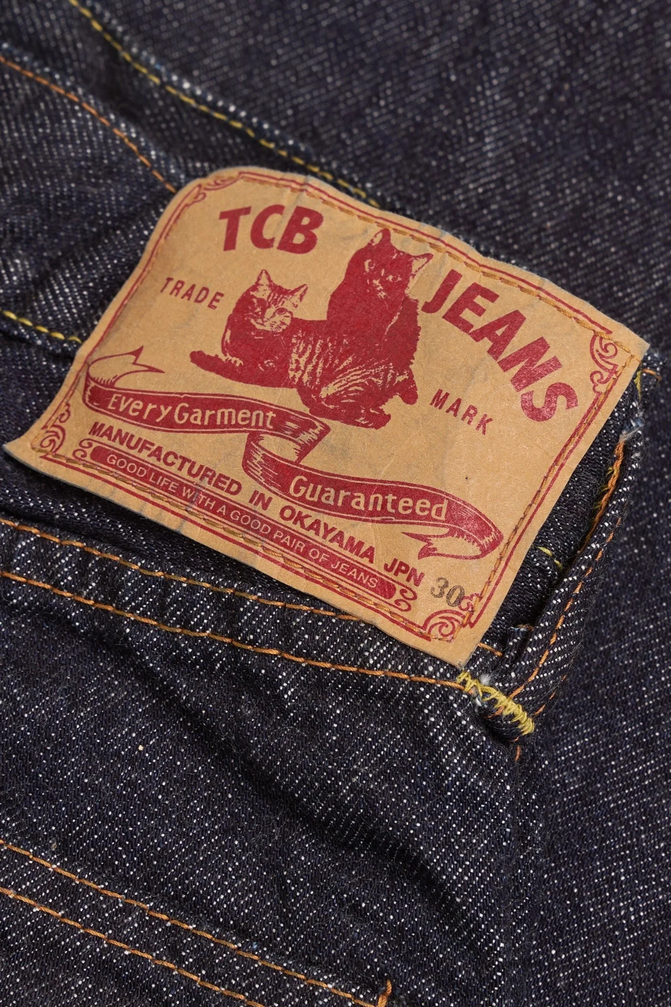 TCB Jeans 50's XX High Rise Straight Denim - 13.5oz