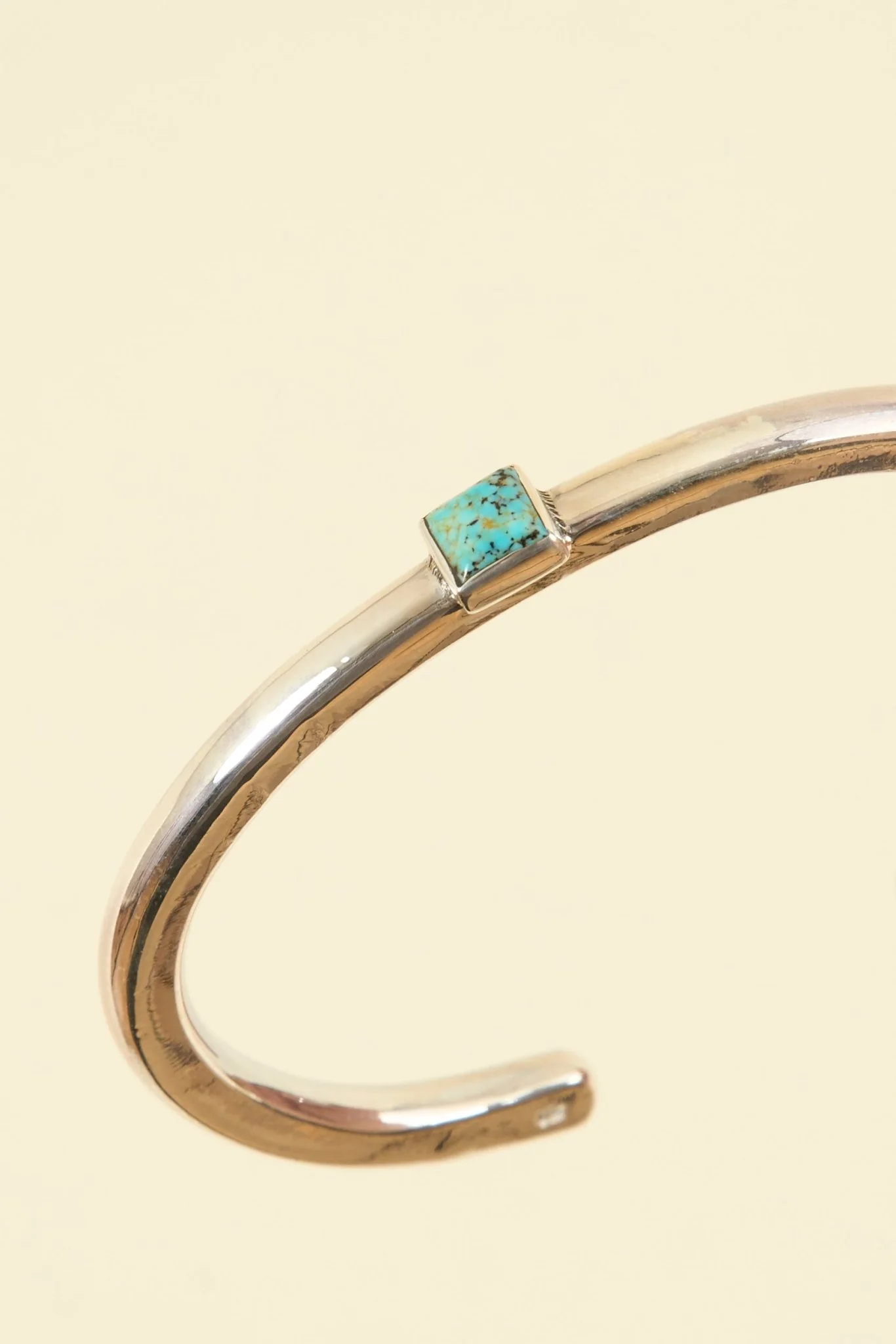 SunKu Roller Press Bangle - Silver / Turquoise