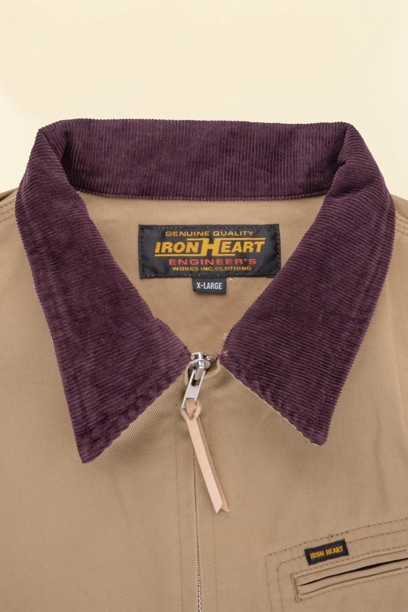 Iron Heart 12oz Kurashikizome Twill Work Jacket - Beige