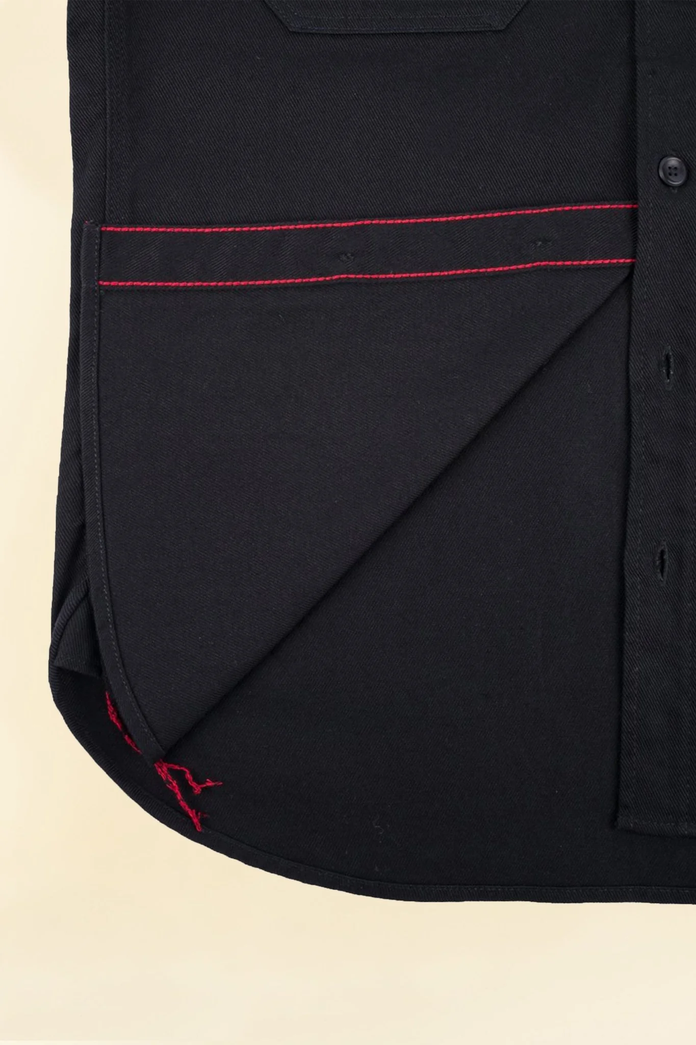 Iron Heart 9oz Cotton Linen Work Shirt - Black