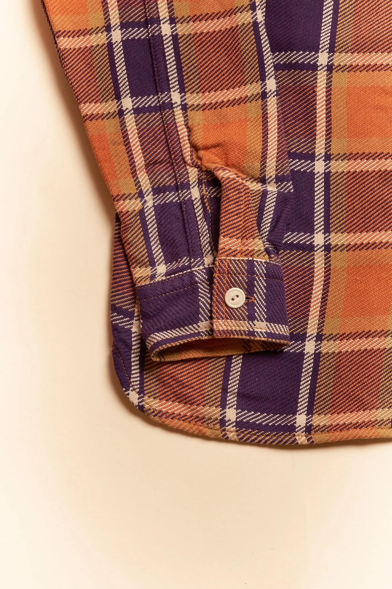 Fullcount Original Check Cotton Flannel Shirt - Dull Orange