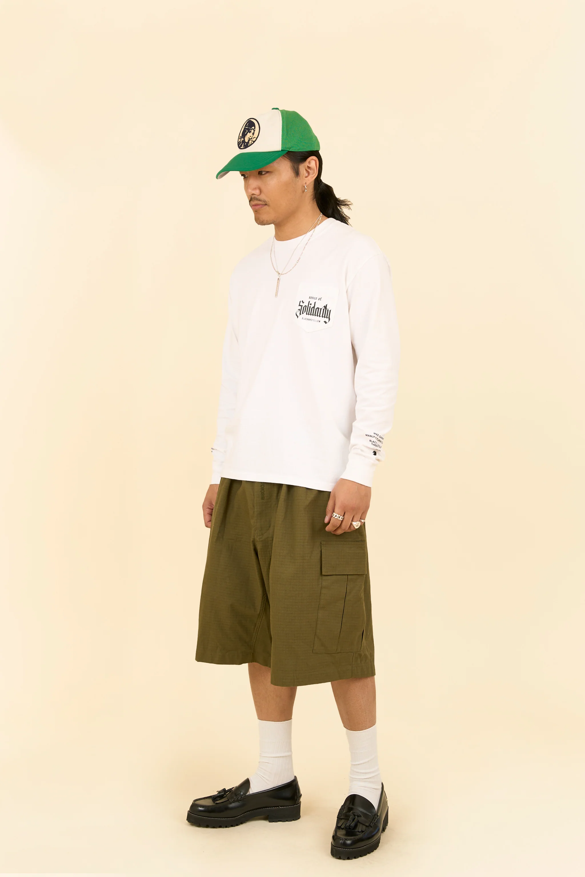 Rats Solidarity Pocket Long Sleeve - White