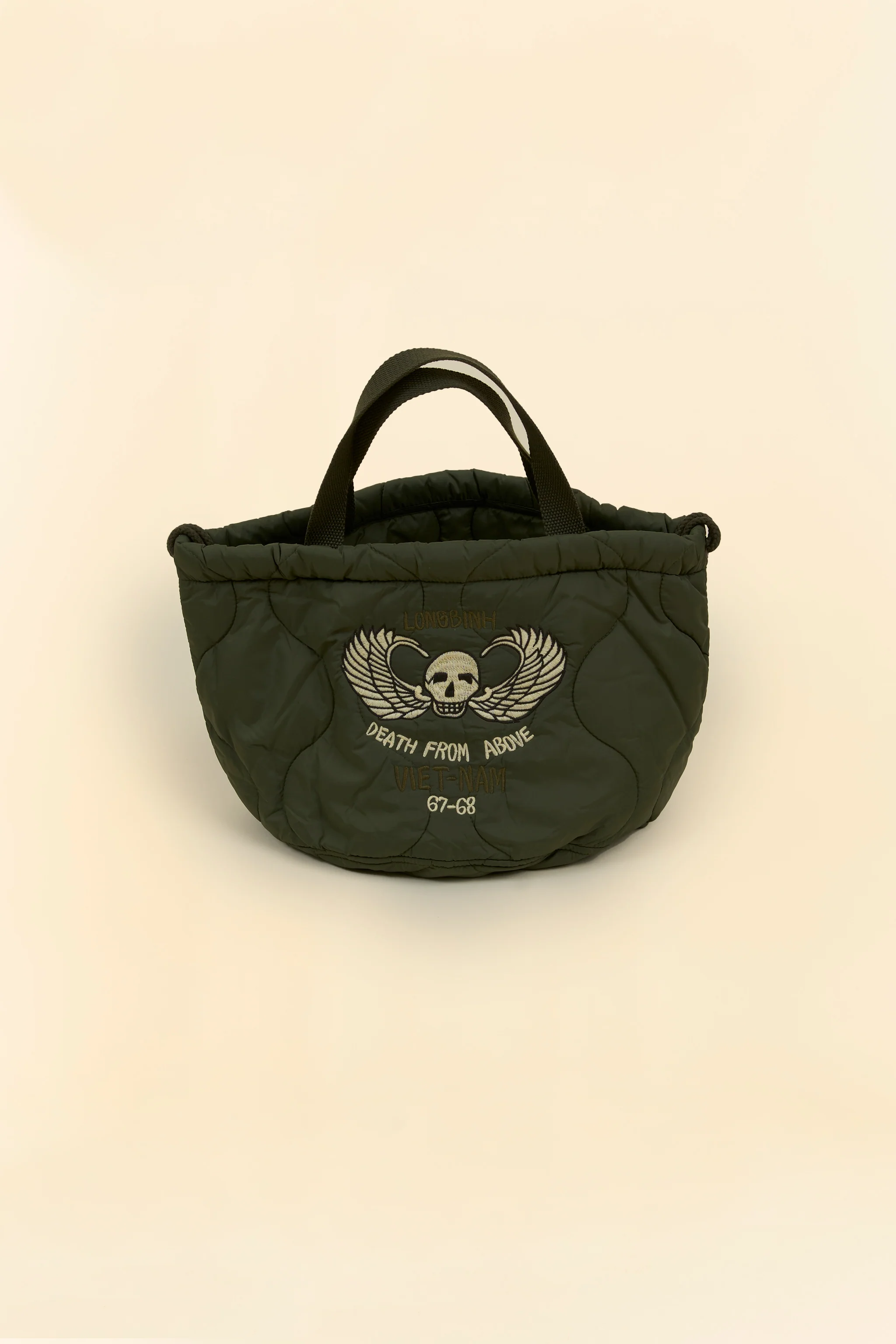 Pherrow's Skull Quilted Bag-  Olive