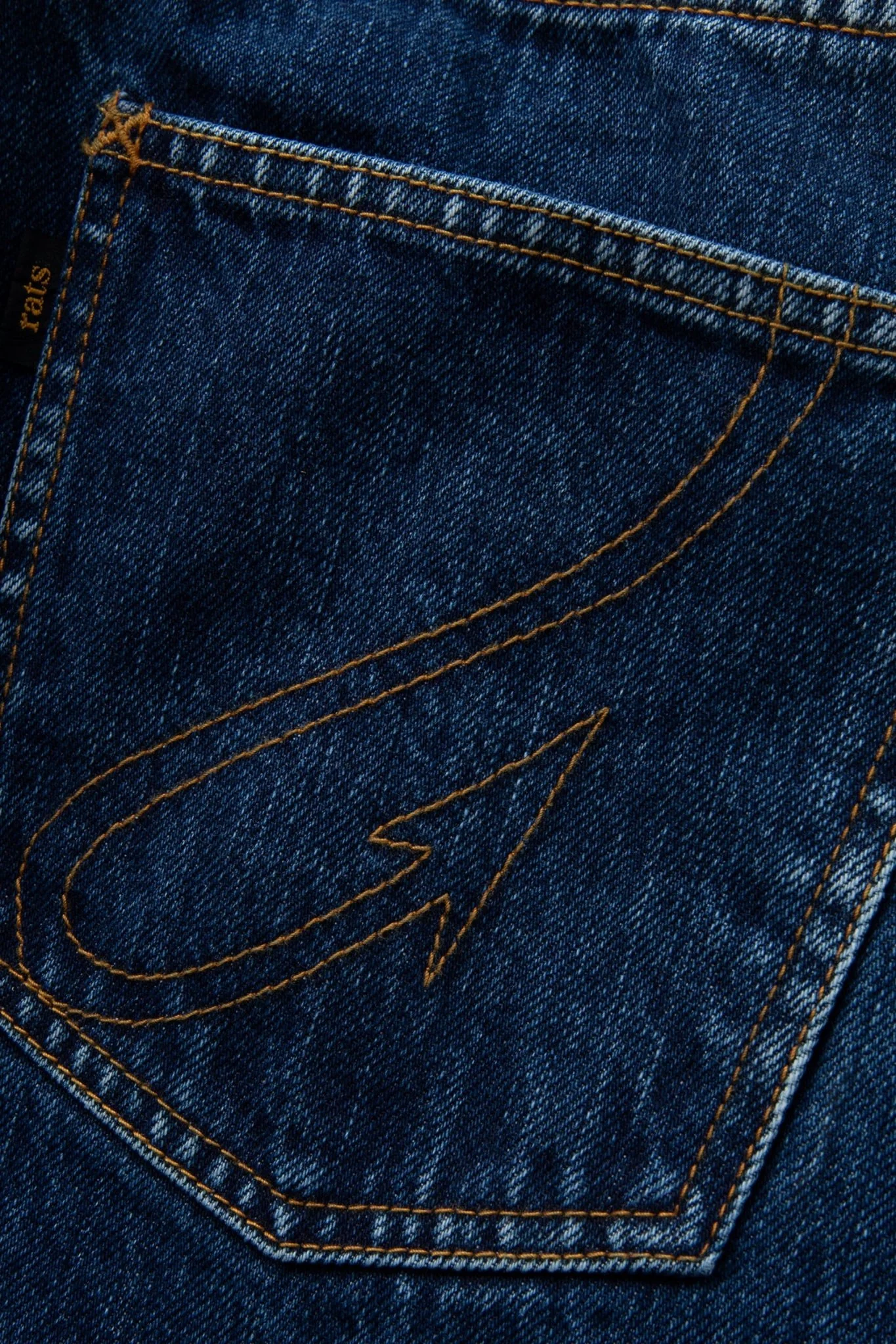 Rats SS23 13.5oz Washed Straight Tapered Selvedge Denim