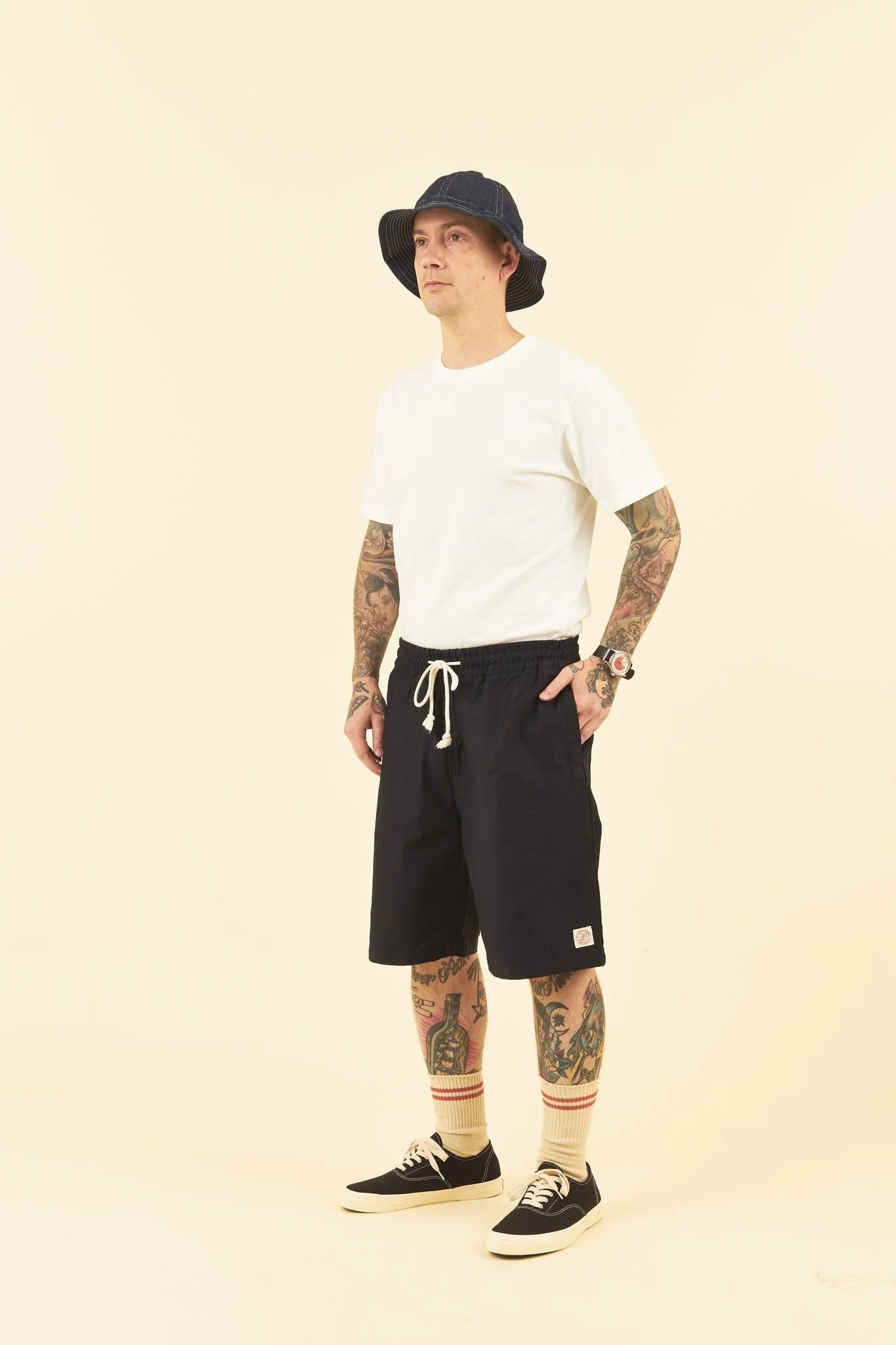 Fullcount Sateen Easy Shorts - Black