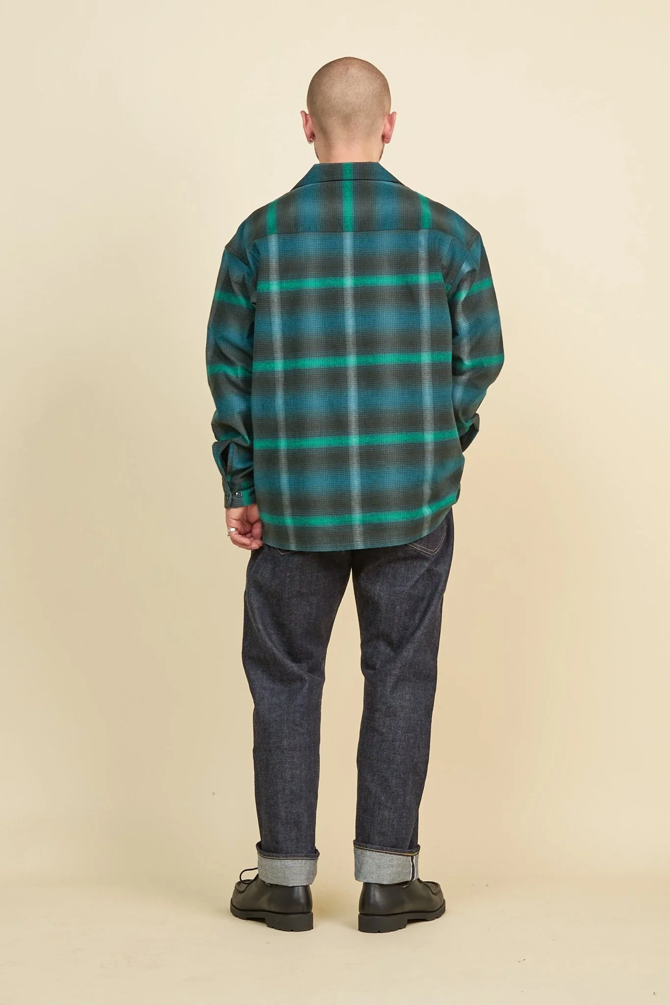 Radiall Boulevard L/S Open Collared Shirt - Bottle Green