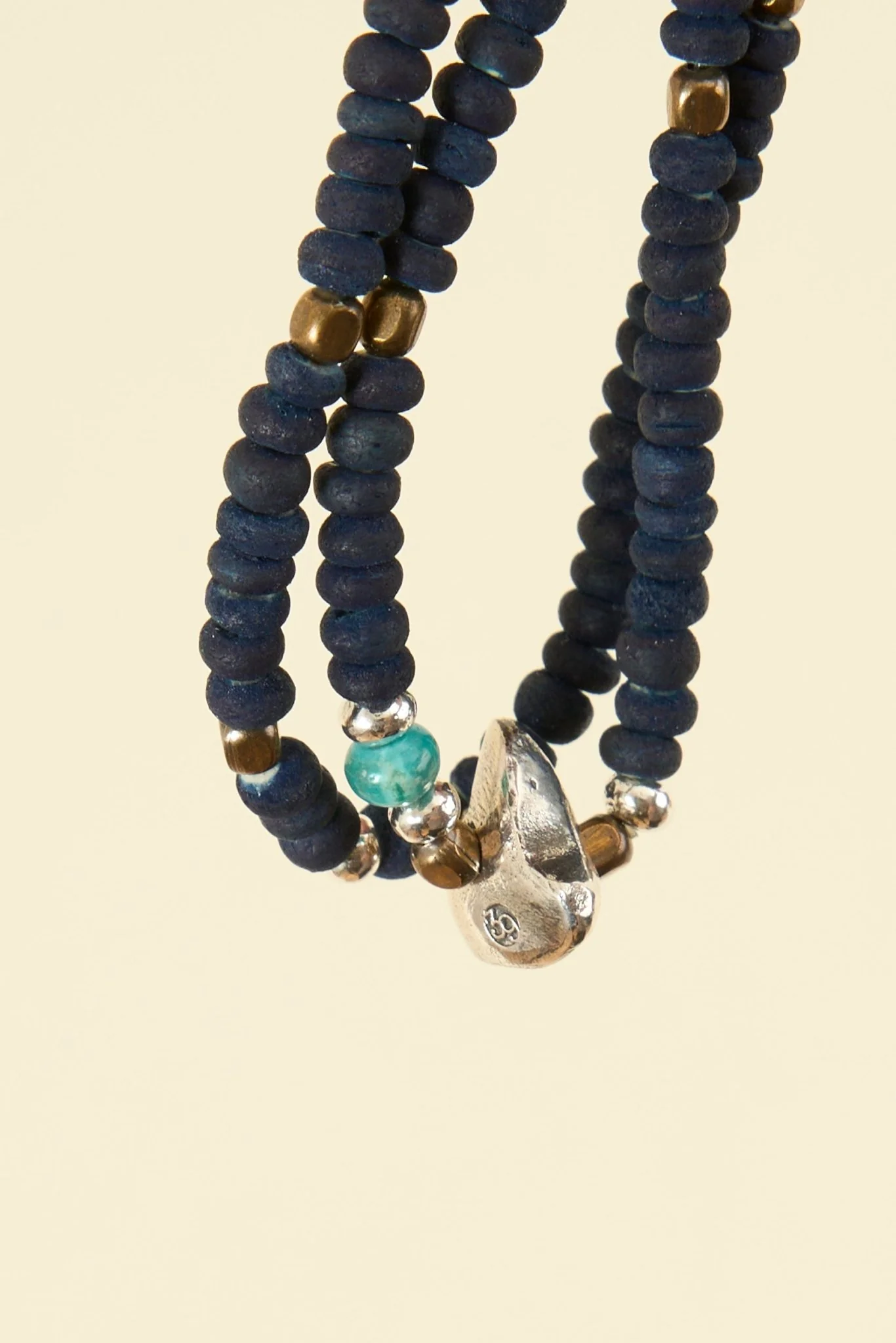 SunKu Beaded Necklace & Bracelet -  Indigo